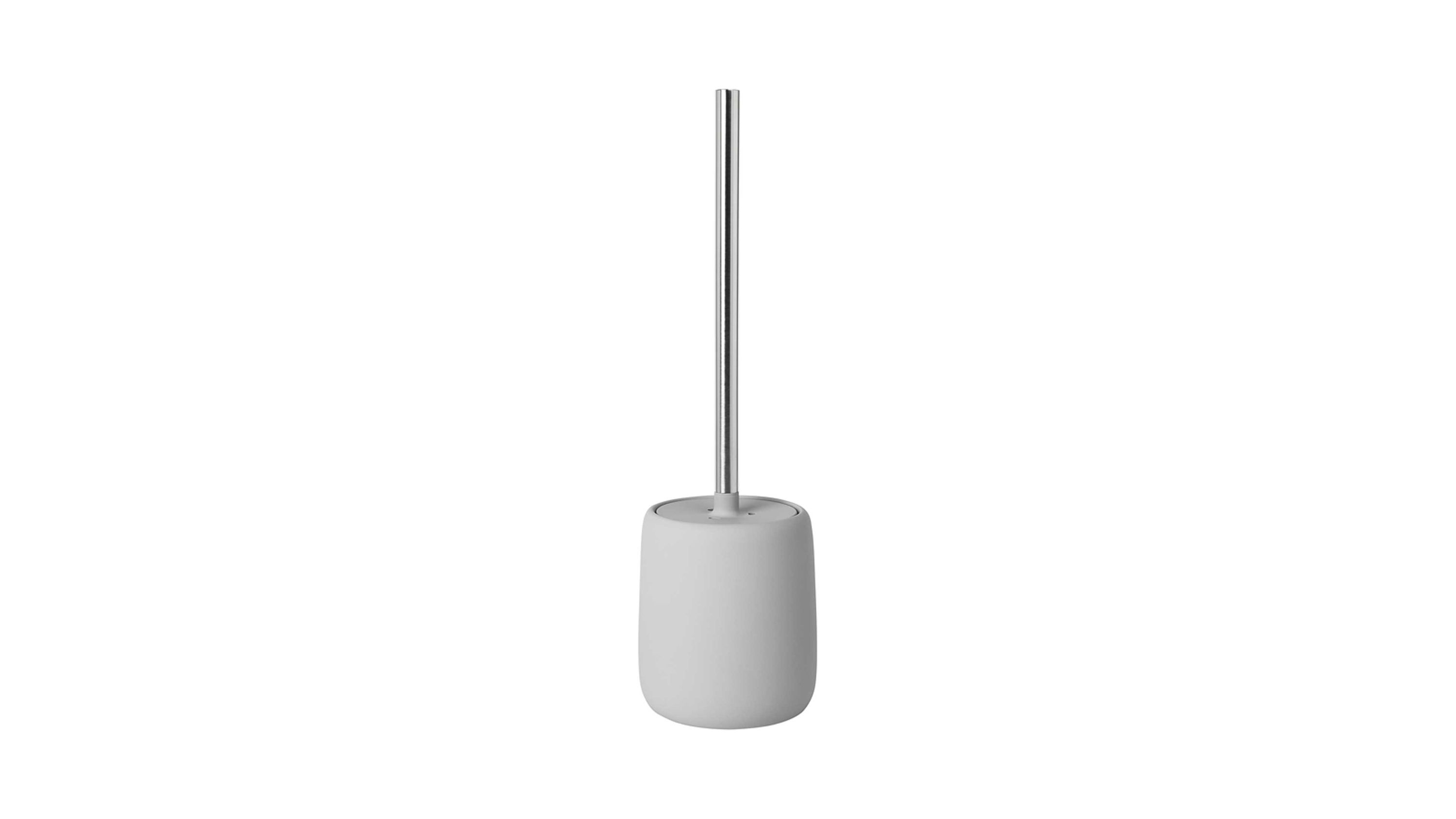 blomus WC-Garnitur Sono hellgraue Keramik  Höhe ca. 39 cm
