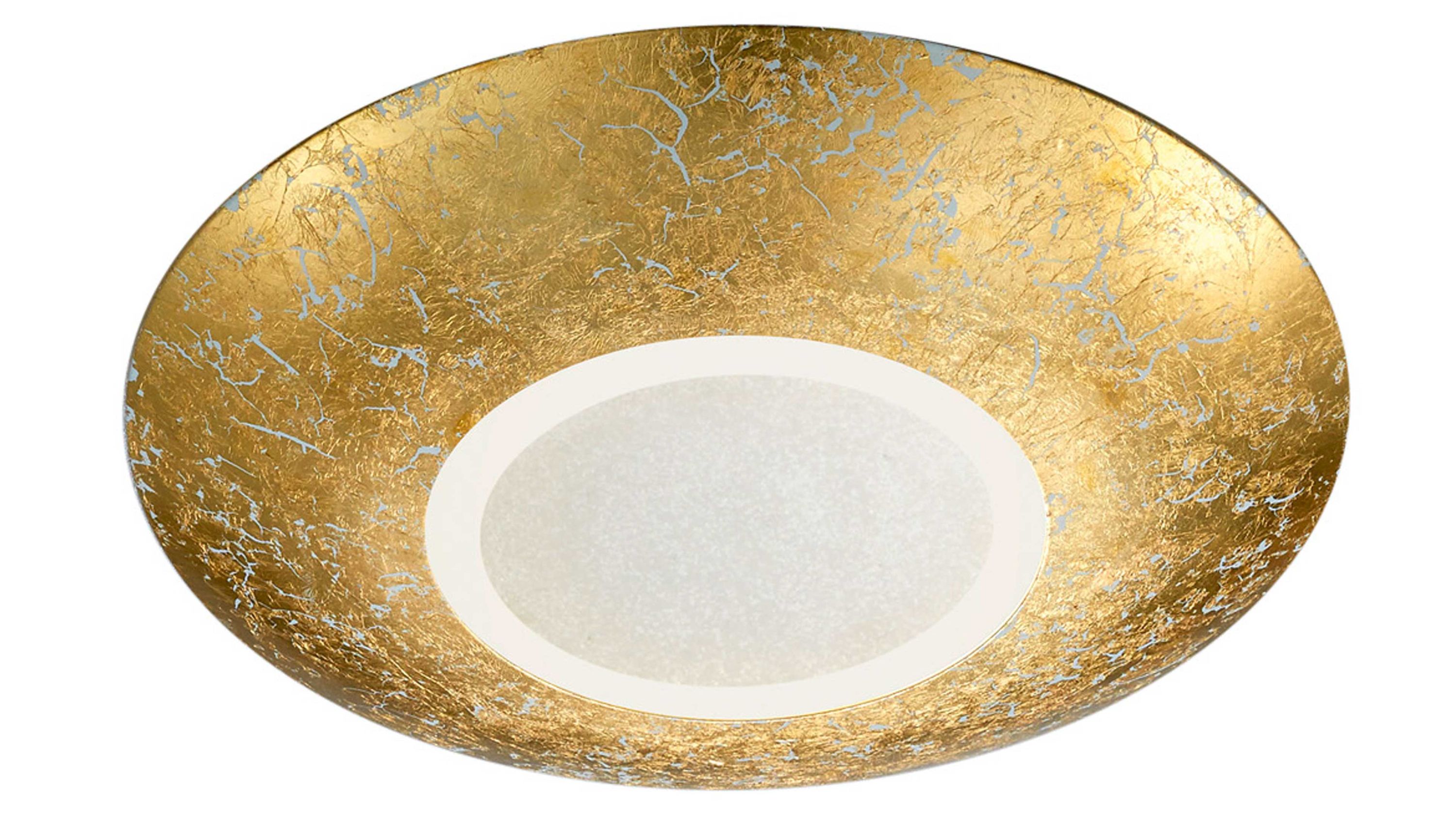 TRIO LED-Deckenleuchte Chiros goldfarbenes Metall  Durchmesser ca. 22 cm