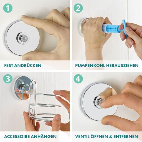 Wenko Vacuum-Loc Wandregal 2 Etagen Ablage ohne Bohren