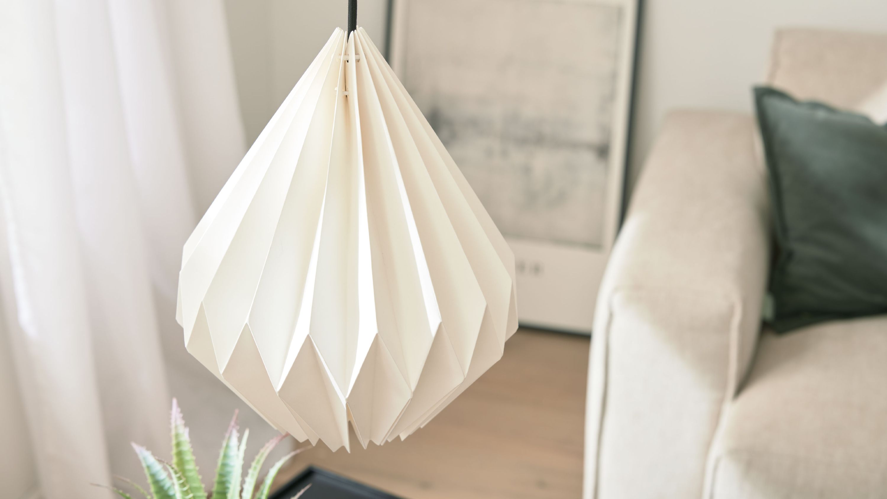 Roomio® Lampen No. 9808 - Hängelampe weißes Papier - Durchmesser ca. 45 cm