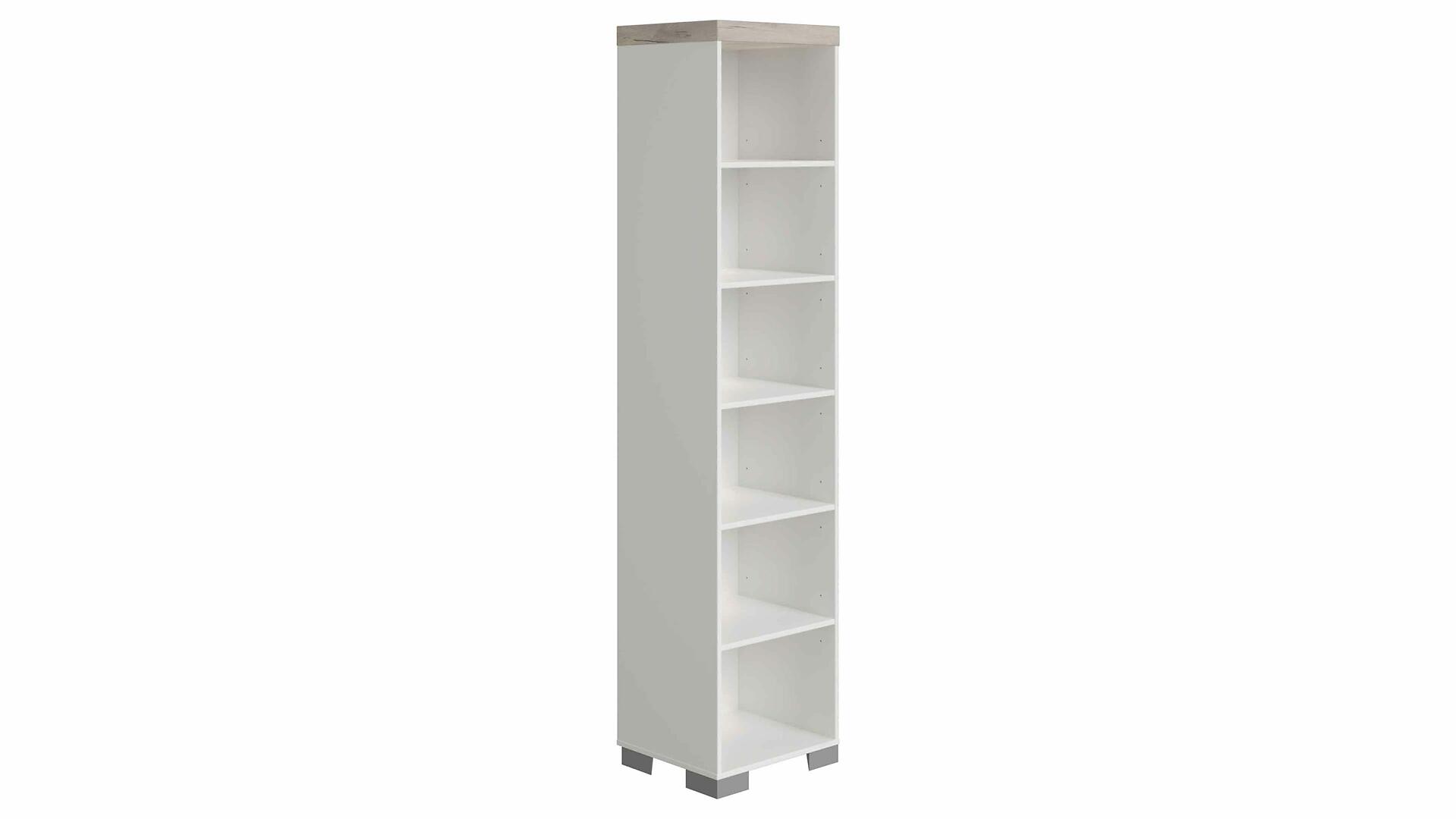 PAIDI Regal Kira Eiche Nautik & Kreideweiß sechs Fächer Höhe 206 cm online bestellen