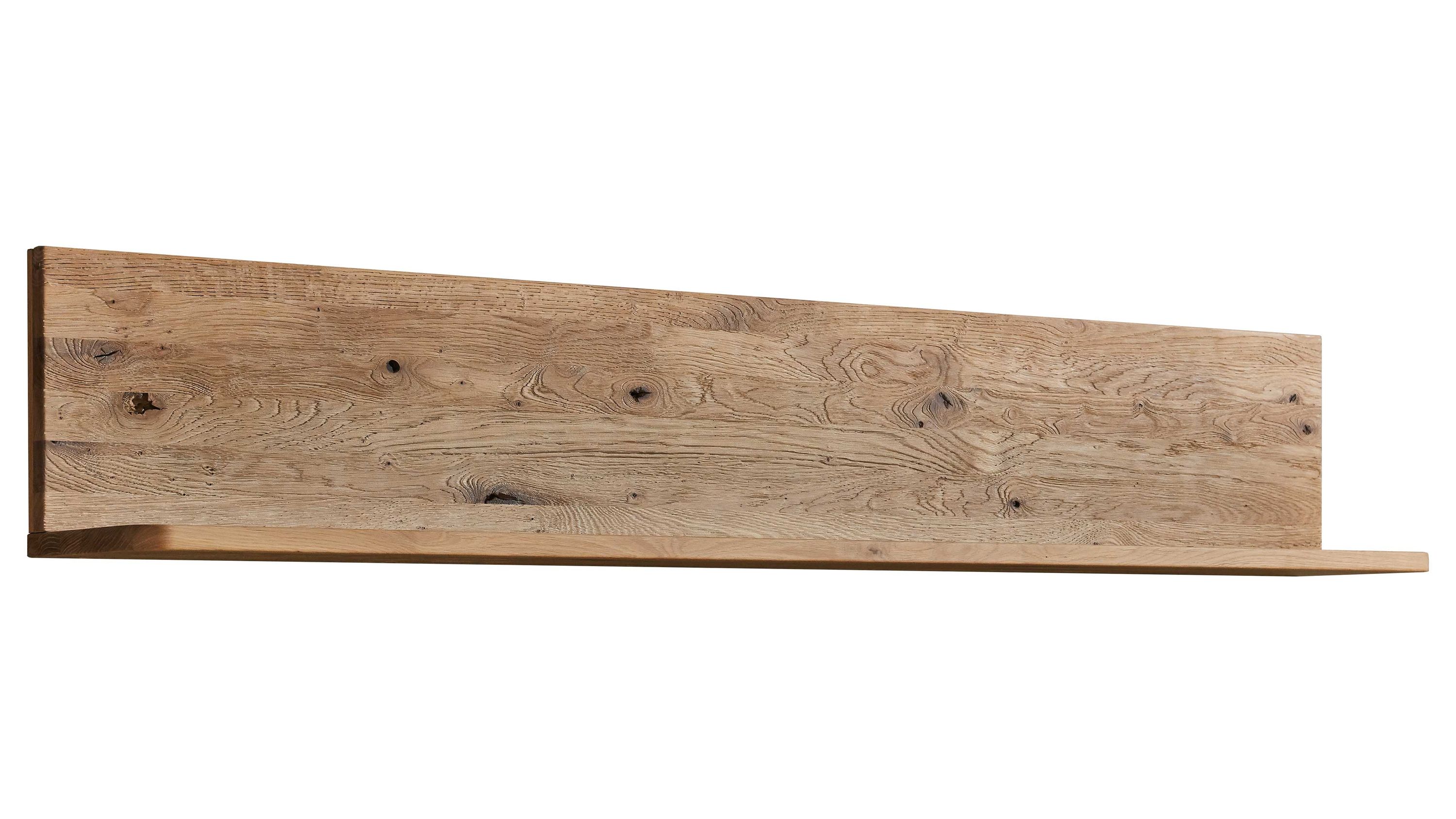 Wandboard aus biancofarbener Wildeiche mit einer langen Ablagefläche