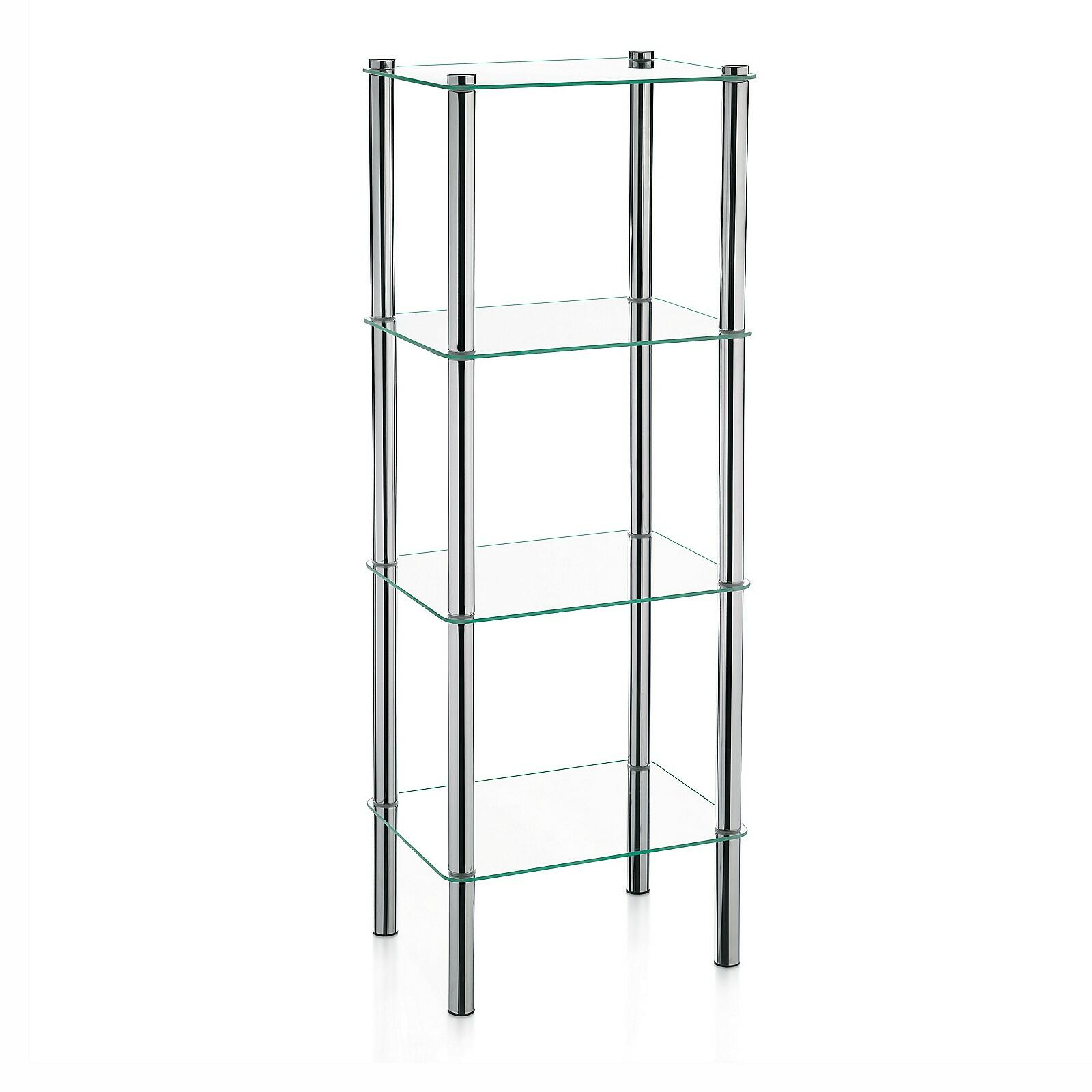 Kela Regal Lars Metall Transparent modernes Standregal 40 x 30 x 107 cm online bestellen