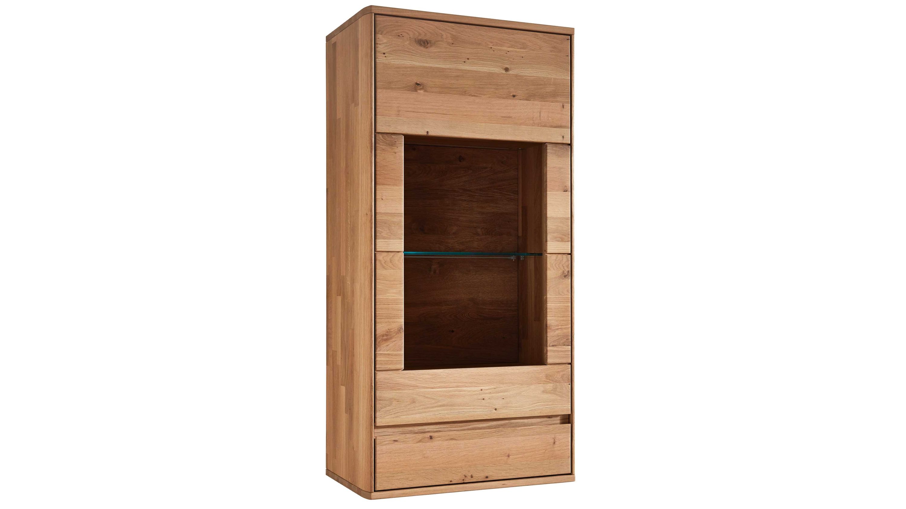 Hängevitrine biancofarbene Wildeiche  Breite ca. 65 cm