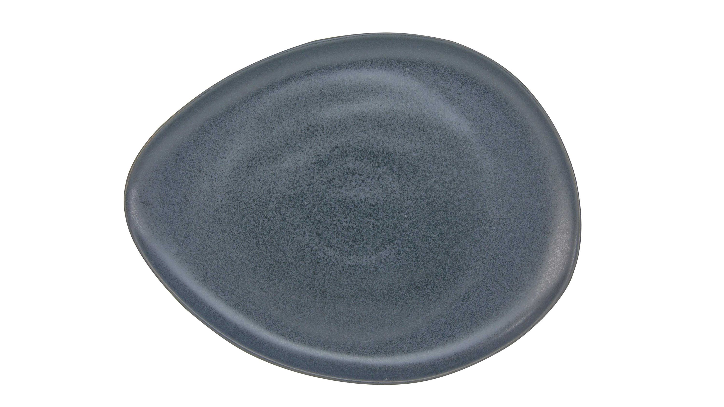 Unregelmäßig geformte schwarze Platte aus Steinzeug