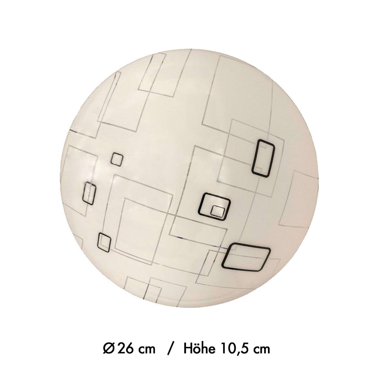 Globo Deckenleuchte 56132-2  rund  26?cm  weißes Acrylglas mit floralem Muster  LED 1700?lm  modernes Design