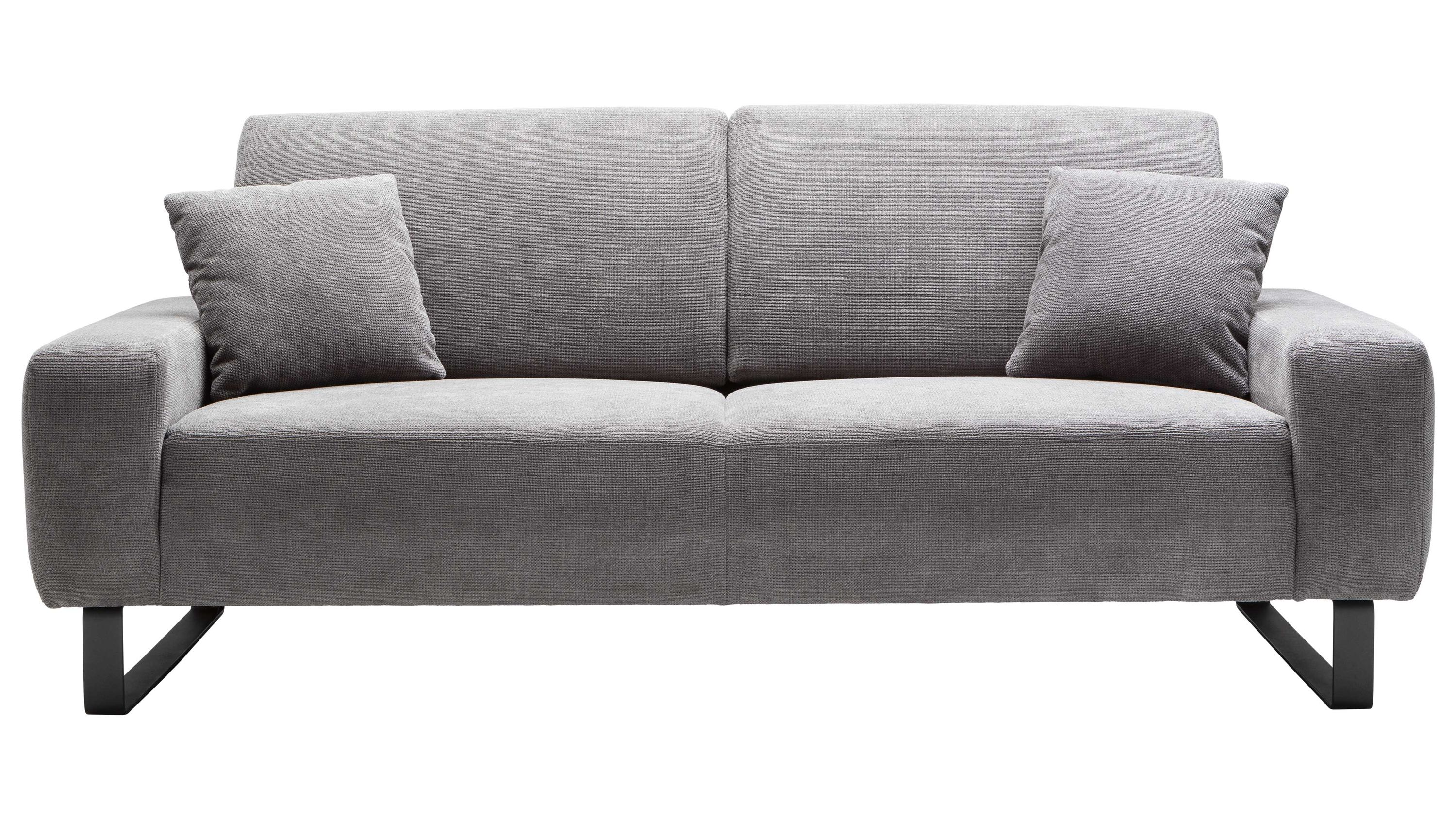 3-Sitzer Dana bzw. Polstermöbel steinfarbener Bezug Boston 20 & Metallfüße - Länge ca. 207 cm