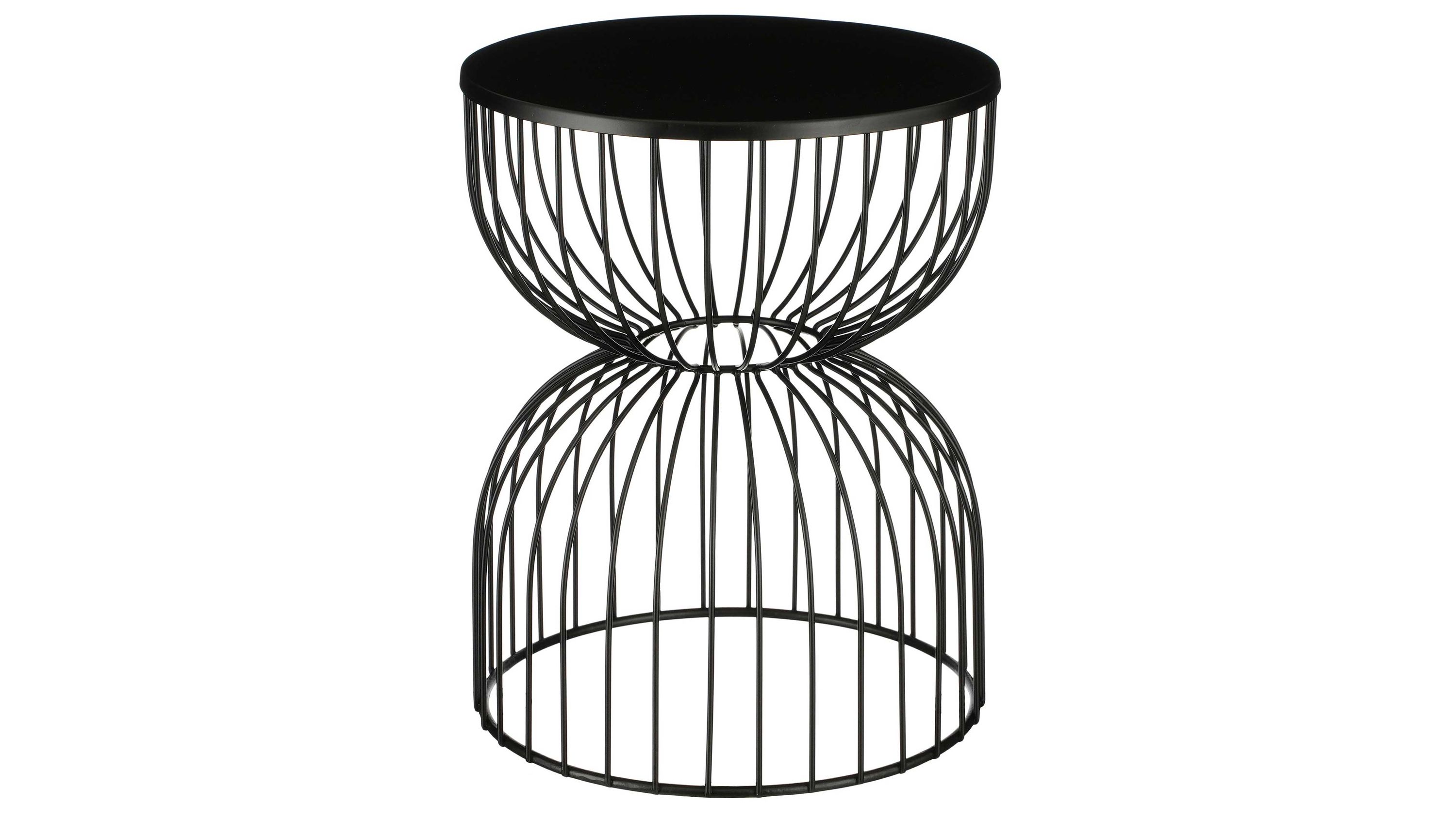 Metall-Beistelltisch Adamo schwarzes Eisen - Höhe ca. 38 cm