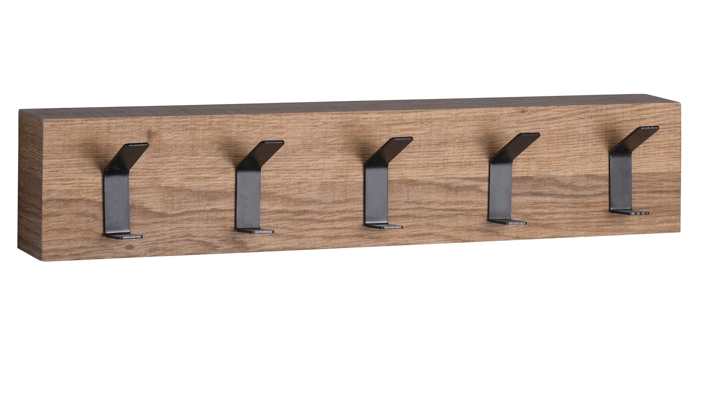 Garderobenleiste Lima Eiche & Schwarz - Länge ca. 70 cm