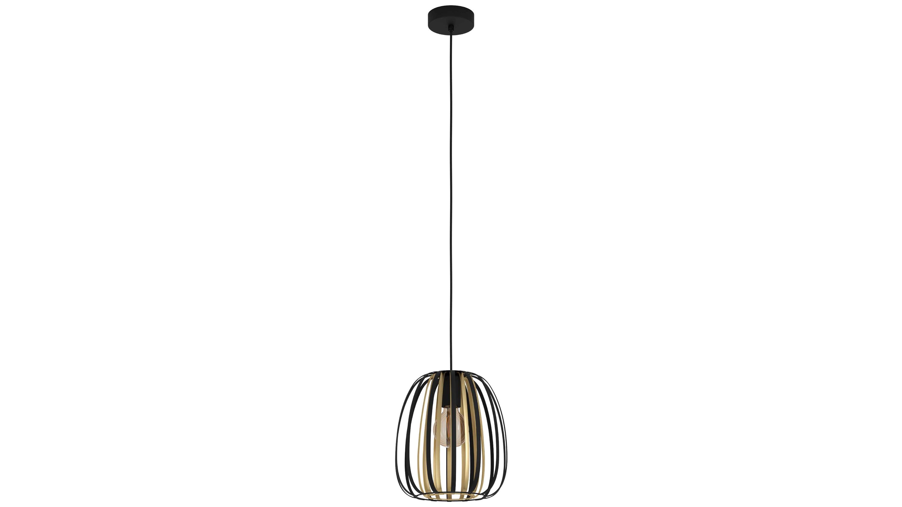 EGLO Pendelleuchte Encinitos Schwarz & Messing- Durchmesser ca. 26 cm