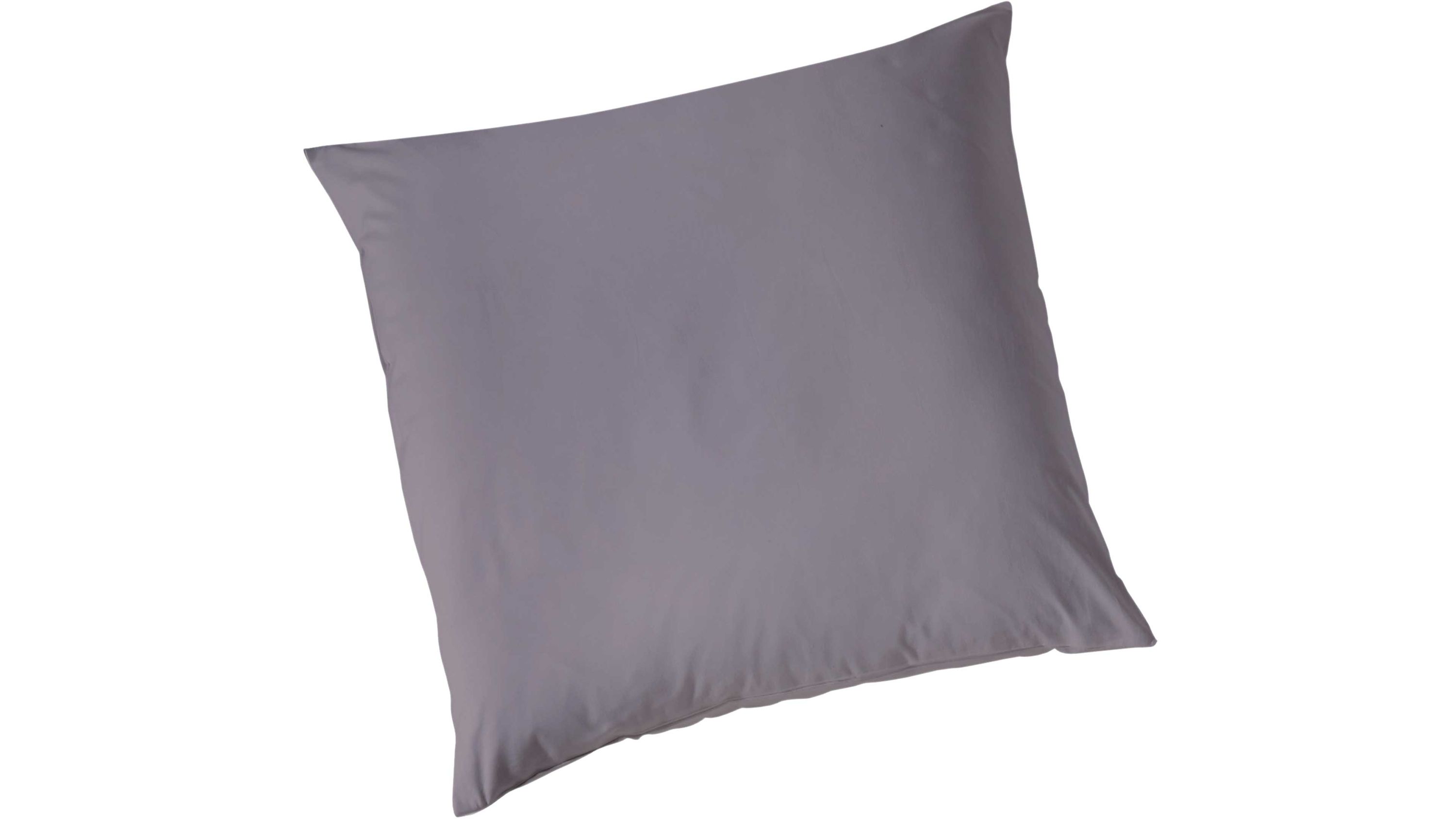 Kopfkissenbezug quadratisch in graphitgrau Quadratischer Kopfkissenbezug in graphitgrauer Farbe aus Satin