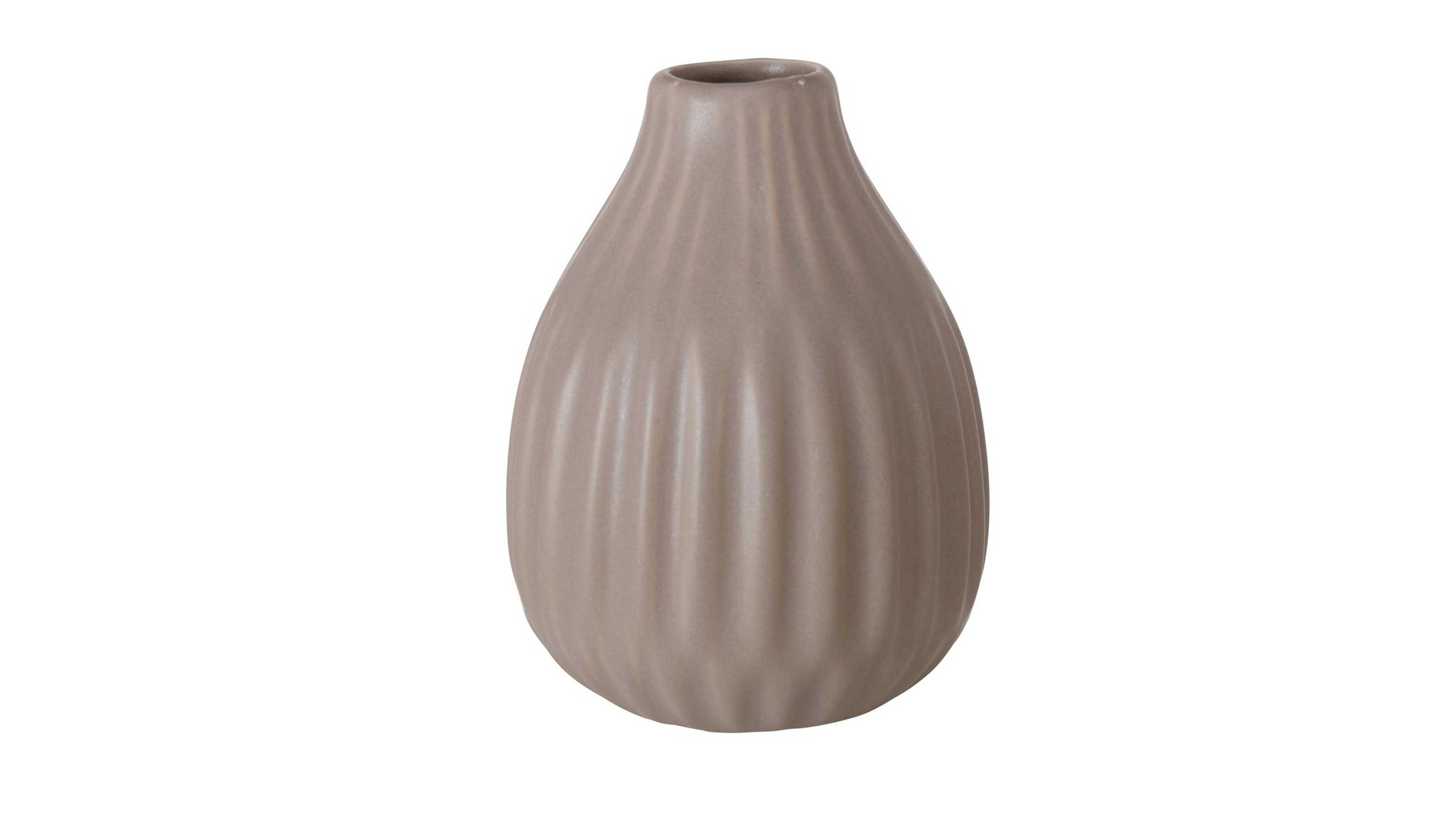 Vase Esko mattgraues Porzellan - Durchmesser ca. 10 cm