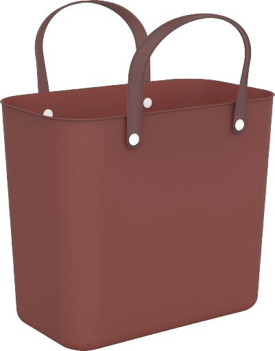 Rote Multibag Albula Iron Box Aufbewahrungsbox in Ansicht von leicht links mit zwei Griffen
