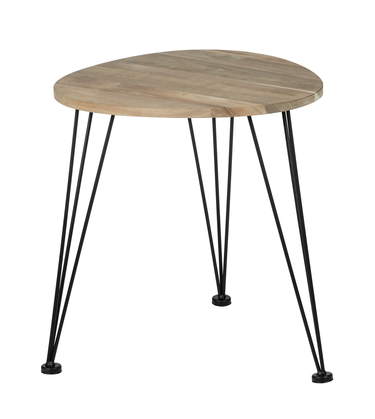 Wenko Beistelltisch Tisch Holz Metall modern Dreieck Metallbeine 44 x 44 x 43 cm