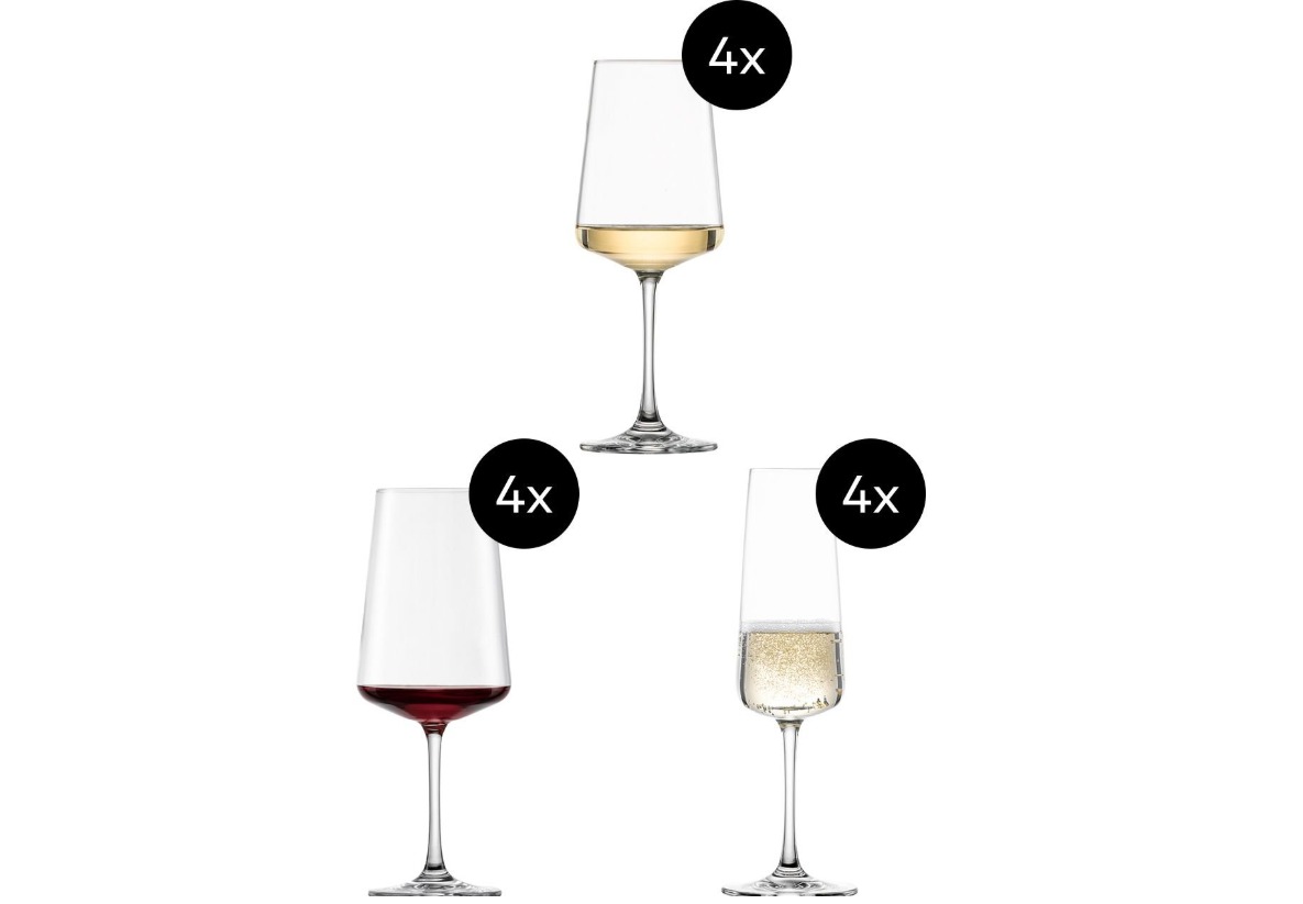 Zwiesel Kristallglas AG Glas-Set MioVino Kristall 12-teilig spülmaschinenfest