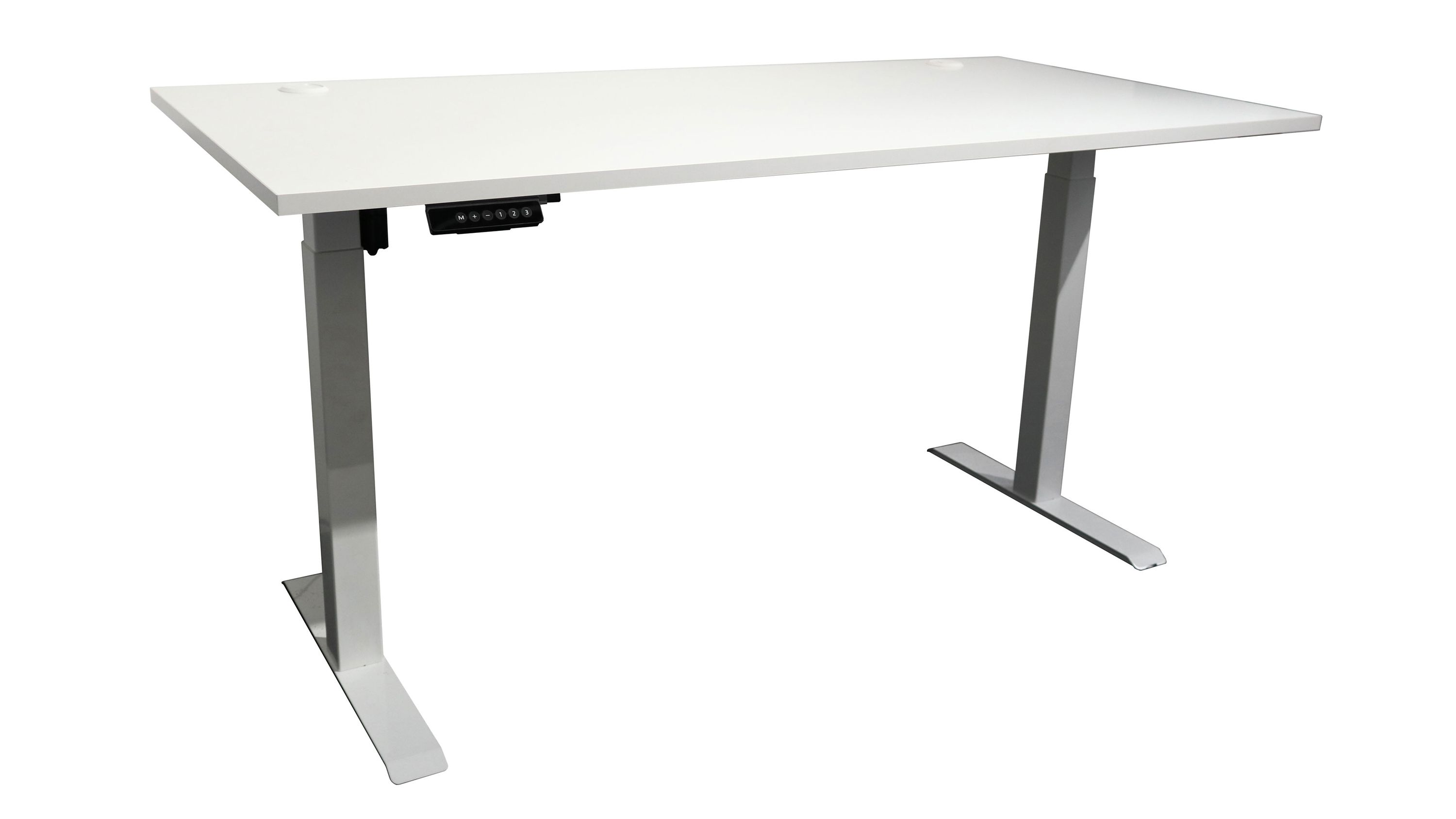 Schreibtischprogramm Ben Weiß  höhenverstellbar, ca. 160 x 77 cm