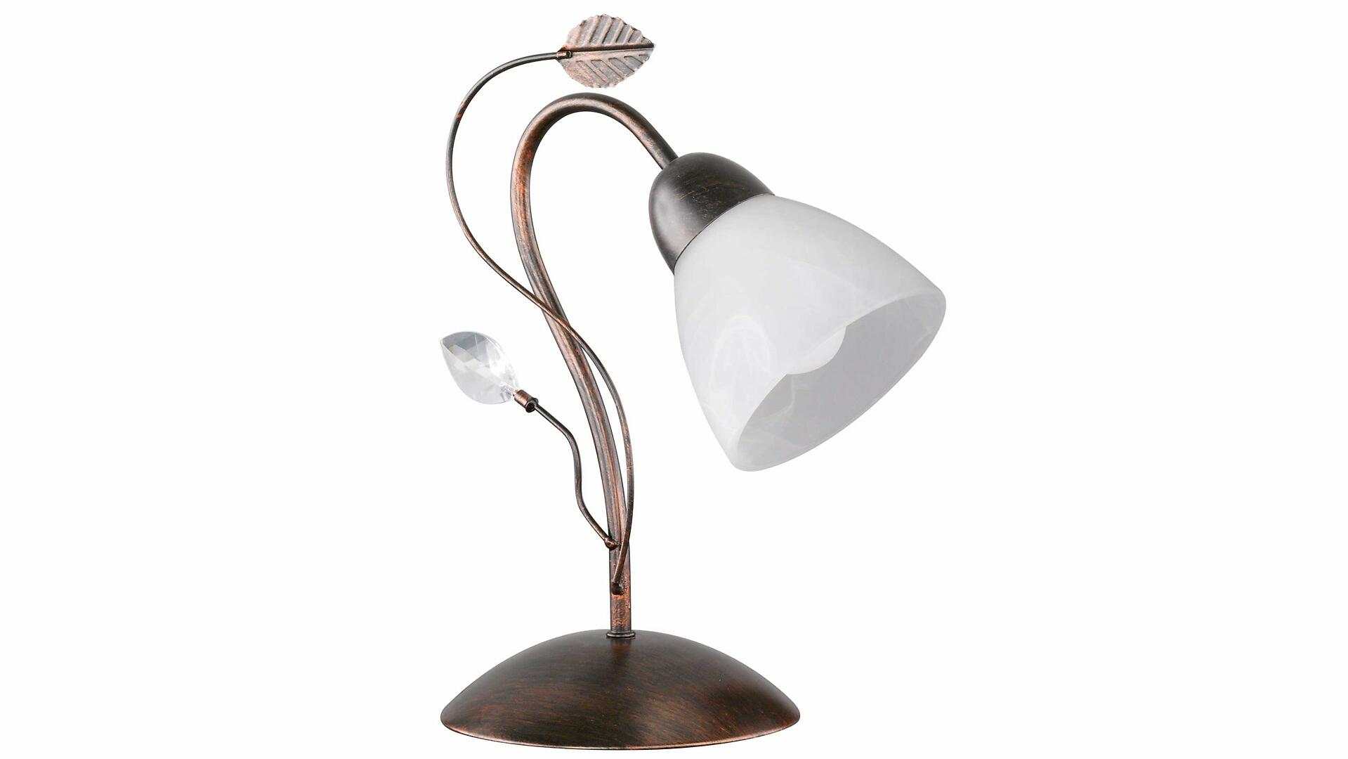 Trio Leuchten Tischleuchte Traditio antik rostfarben Metall Höhe 32 cm