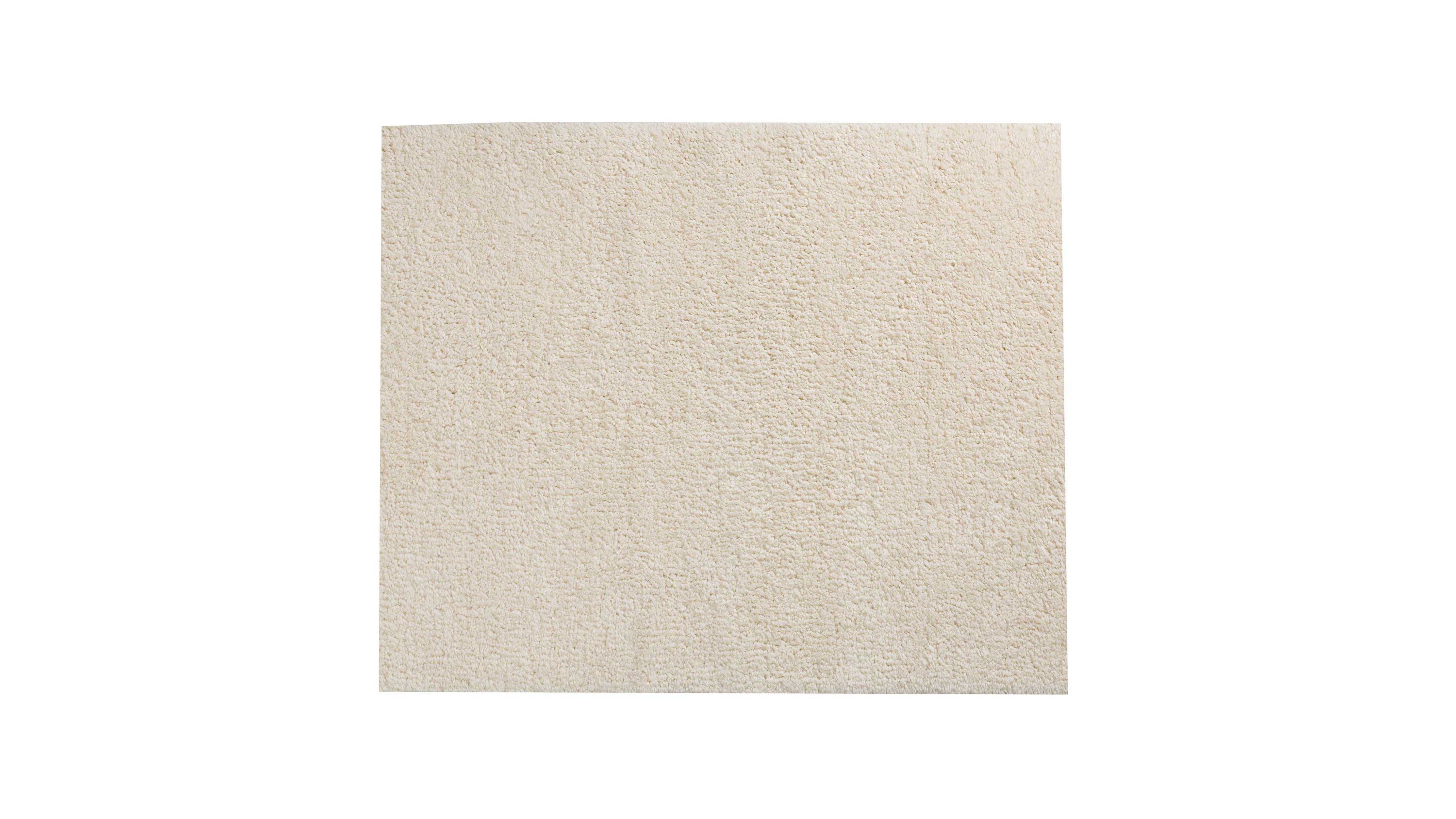 Quadratische Badematte in sandbeiger Farbe mit weicher Oberfläche