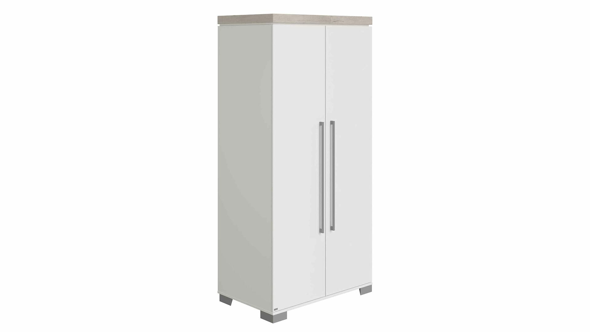 PAIDI Kleiderschrank Kira Eiche Nautik & Kreideweiß zwei Türen 95 cm Breite online bestellen