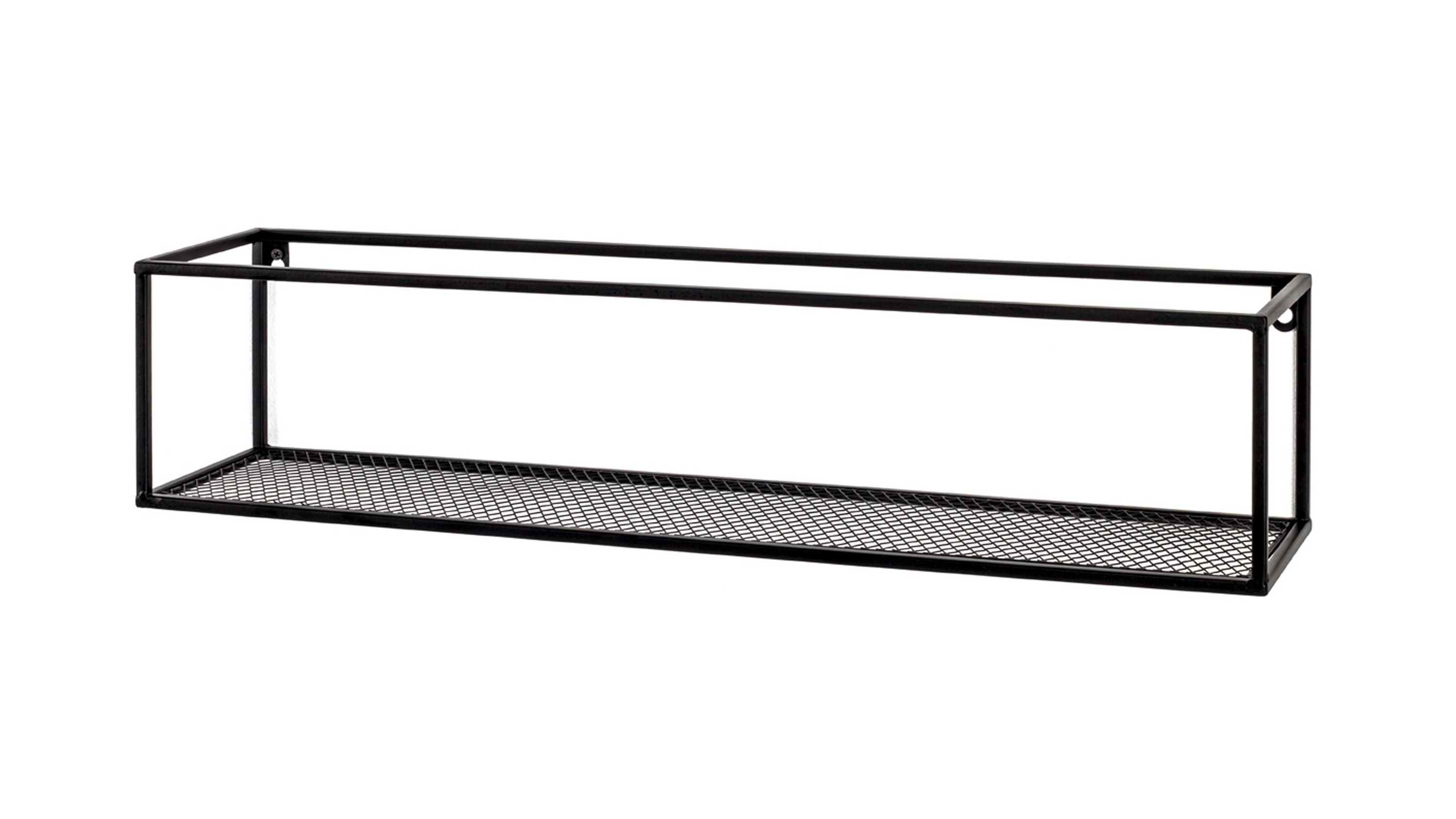 Wandregal schwarzes Geflecht & Metall - Länge ca. 70 cm
