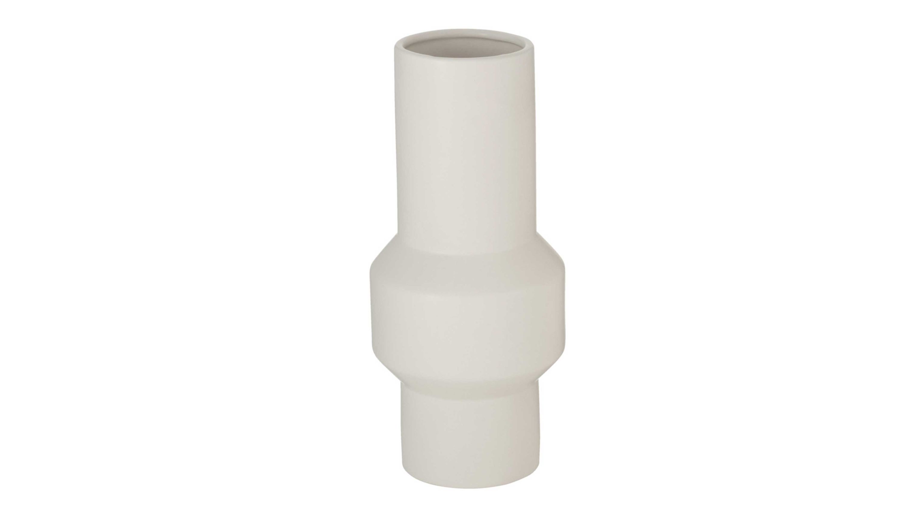 Vase Sybil weißes Steingut - Durchmesser ca. 13 cm