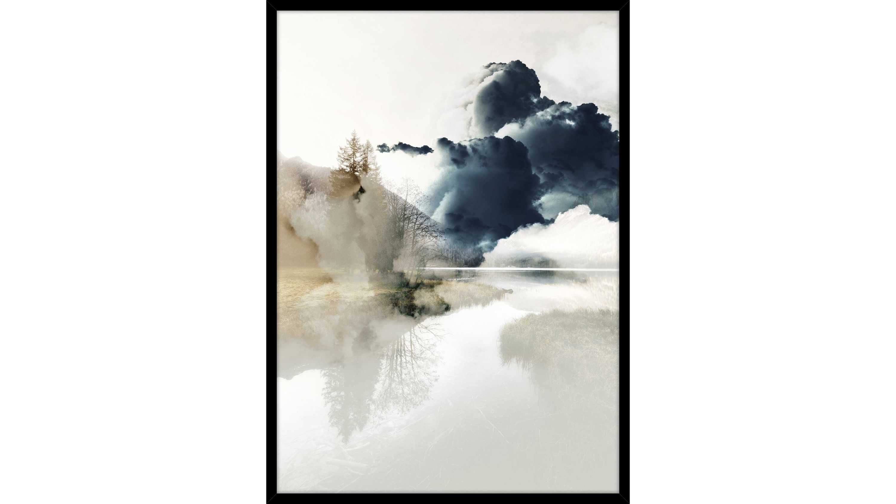Posterdruck The Rising schwarzer Holzrahmen  ca. 70 x 100 cm