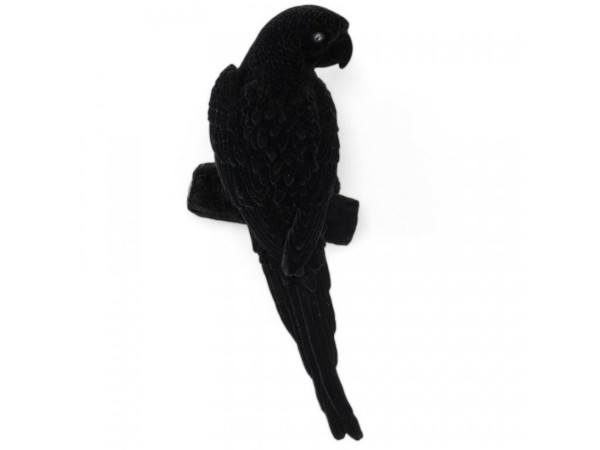 Schwarze Papageien-Dekoleuchte aus Kunststoff für den Innenbereich