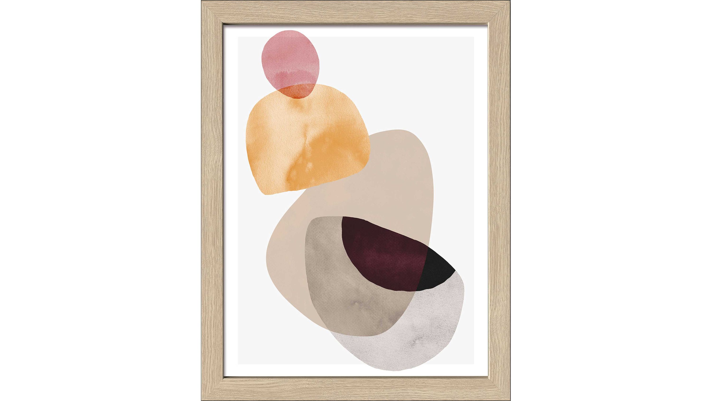 PRO®ART Kunstdruck Scandic Living Beige & Eiche - ca. 35 x 45 cm