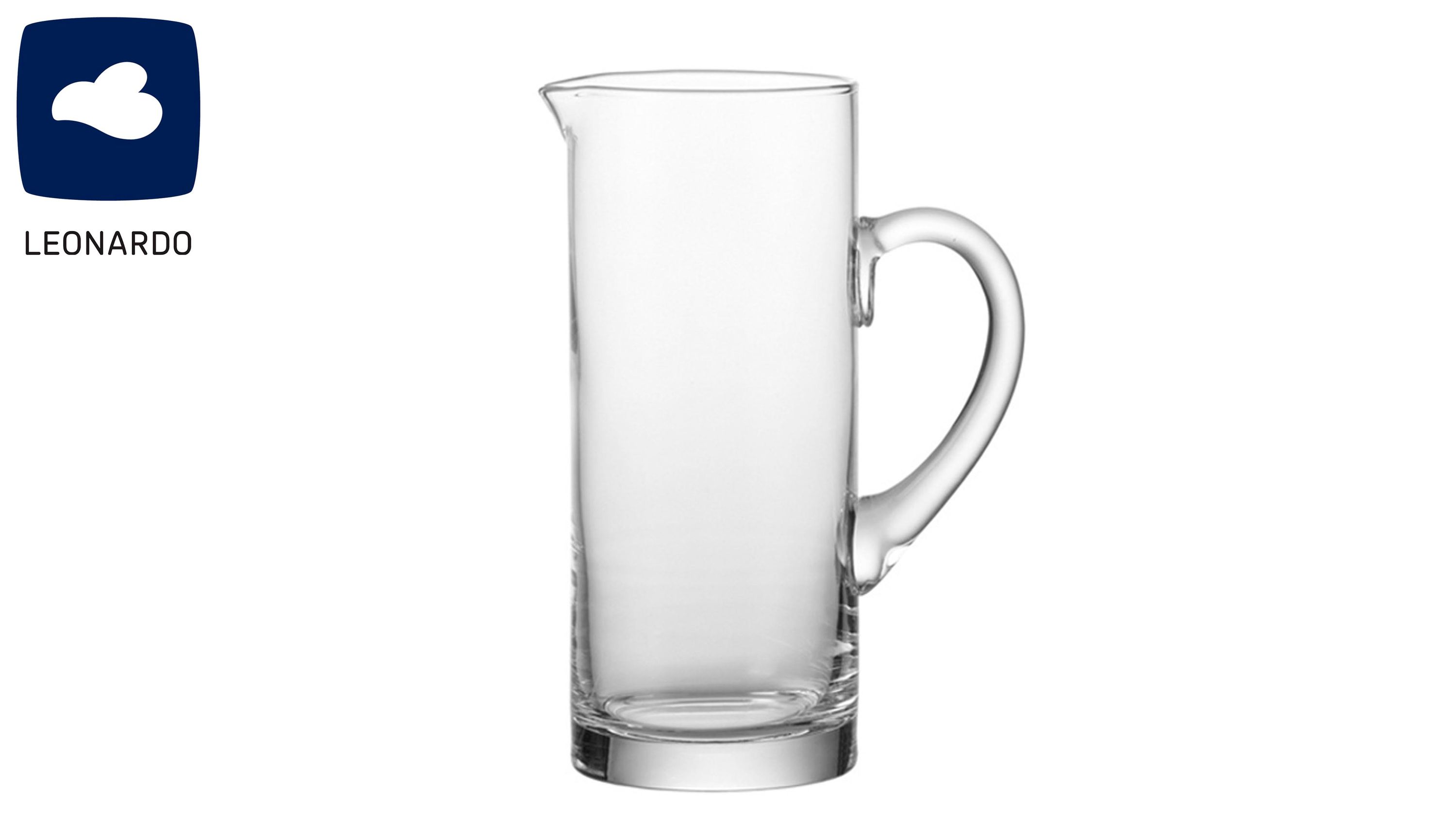 Klarglas Krug mit rundem Henkel und Ausguss