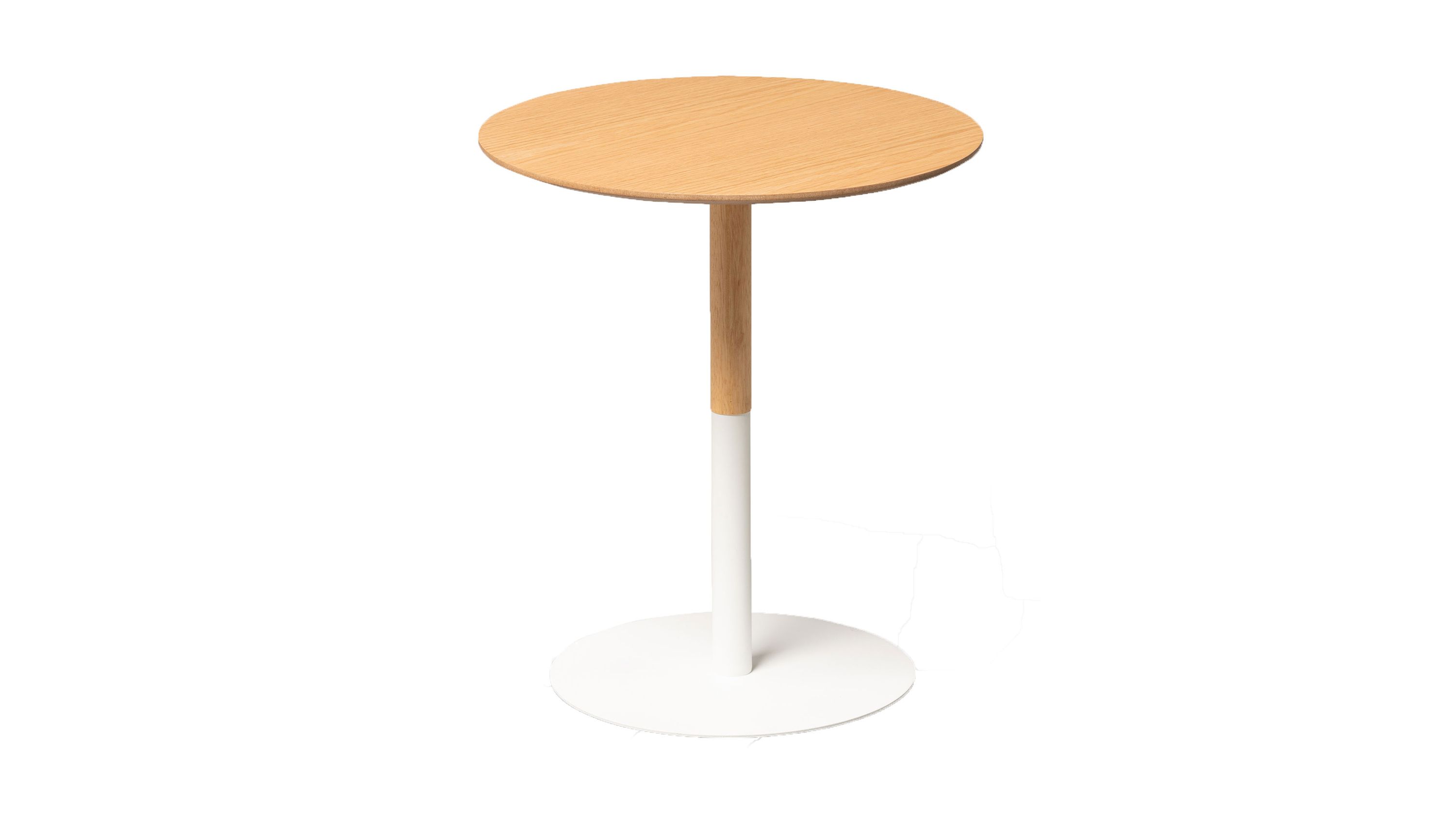 Beistelltisch Zoe 1 Wildeiche & Weiß  Durchmesser ca. 40 cm