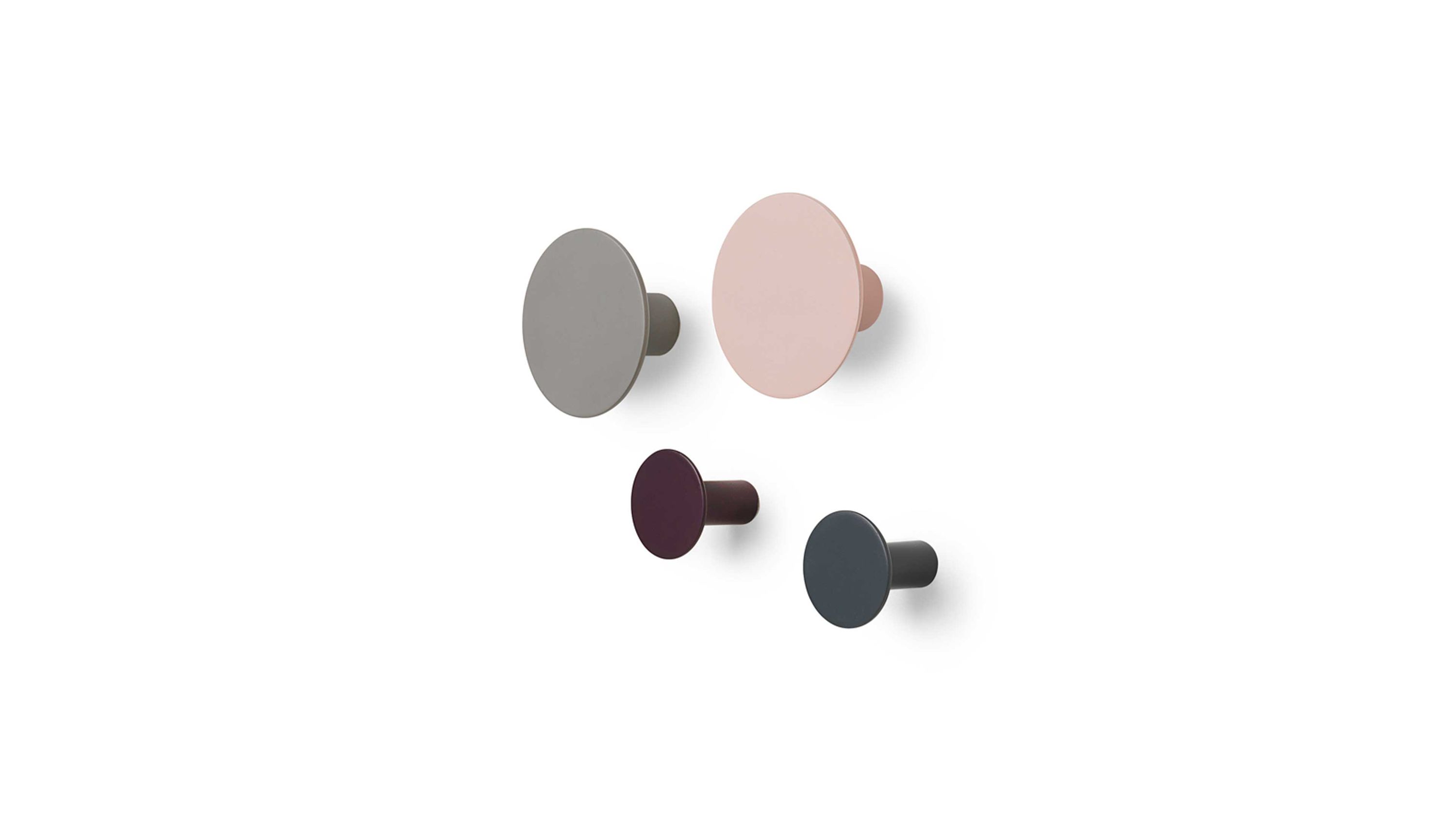 blomus Wandhaken-Set Ponto mehrfarbiger Polystone  vierteilig