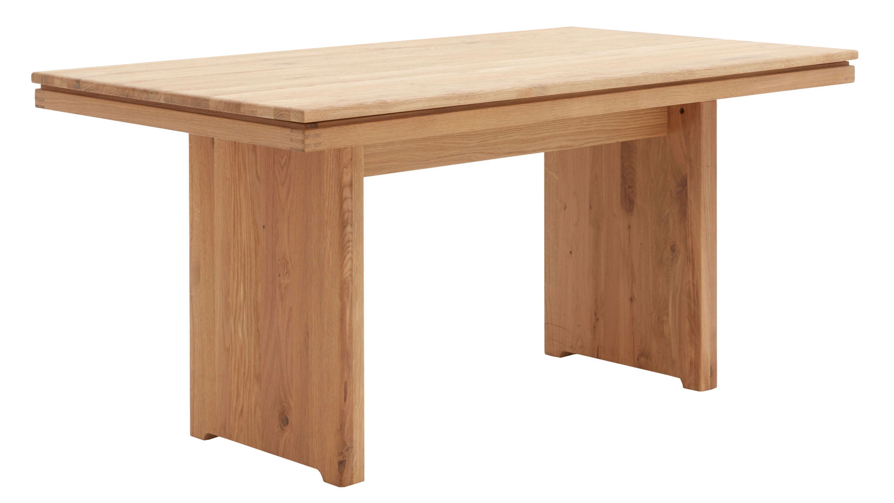 DECKER Massivholztisch bzw. Esszimmertisch Voltera Plus biancofarbene Wildeiche  ca. 160 x 90 cm