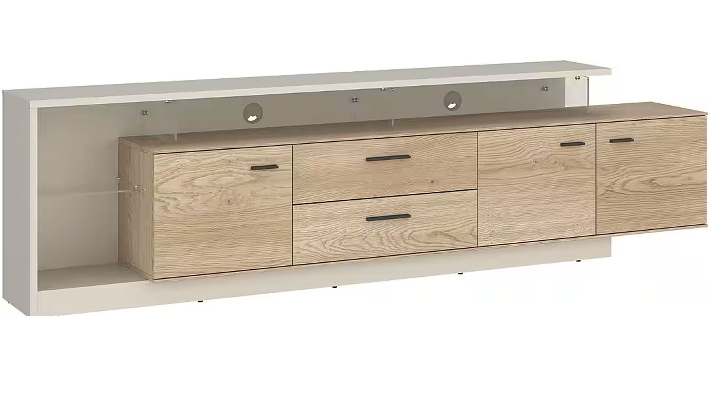 Lowboard Lagoon Cremona Eiche Torro & Cashmere - Breite ca. 237 cm
