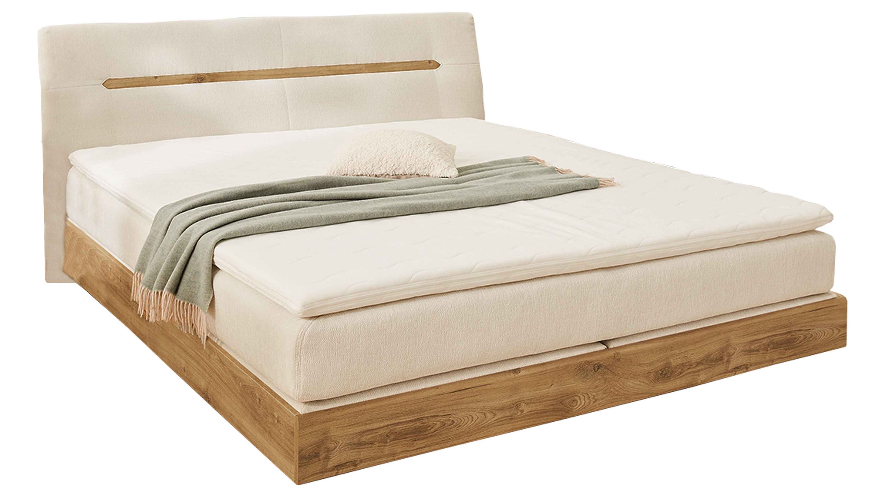 Boxspringbett Hetty Mix beiger Chenillebezug 444.07  Liegefläche ca. 180 x 200 cm
