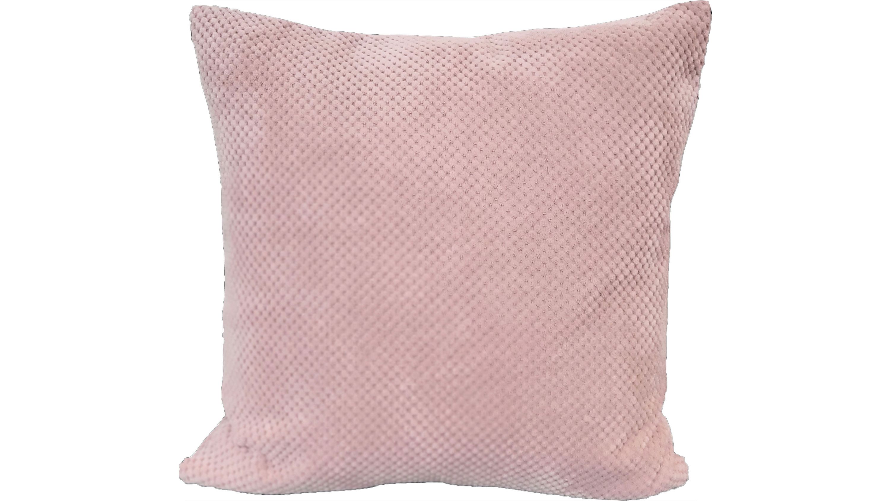Quadratische Kissenhülle mit strukturierter Oberfläche in rosa