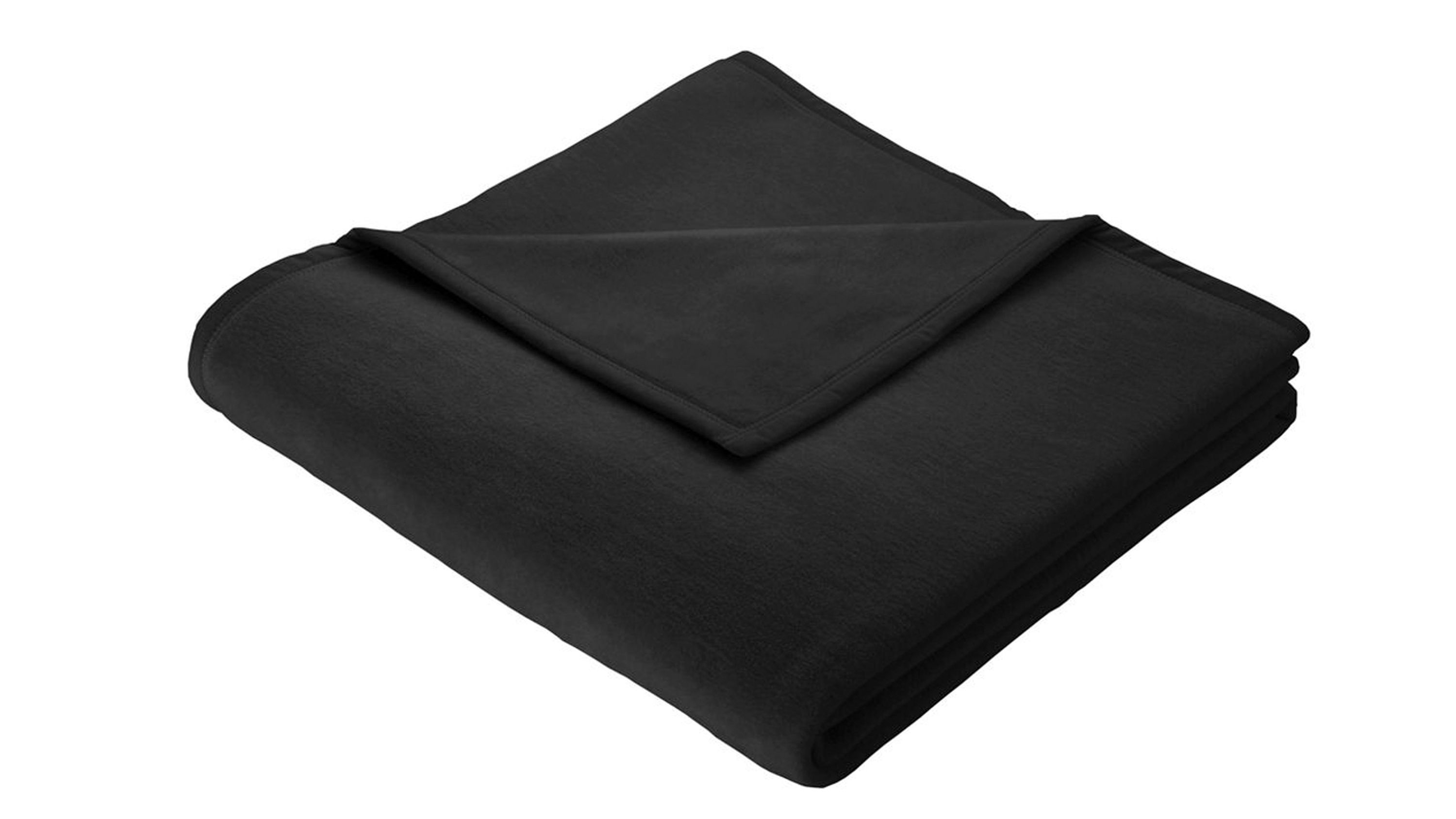 Biederlack® Wohndecke Cotton Home schwarzes Mischgewebe - ca. 150 x 200 cm