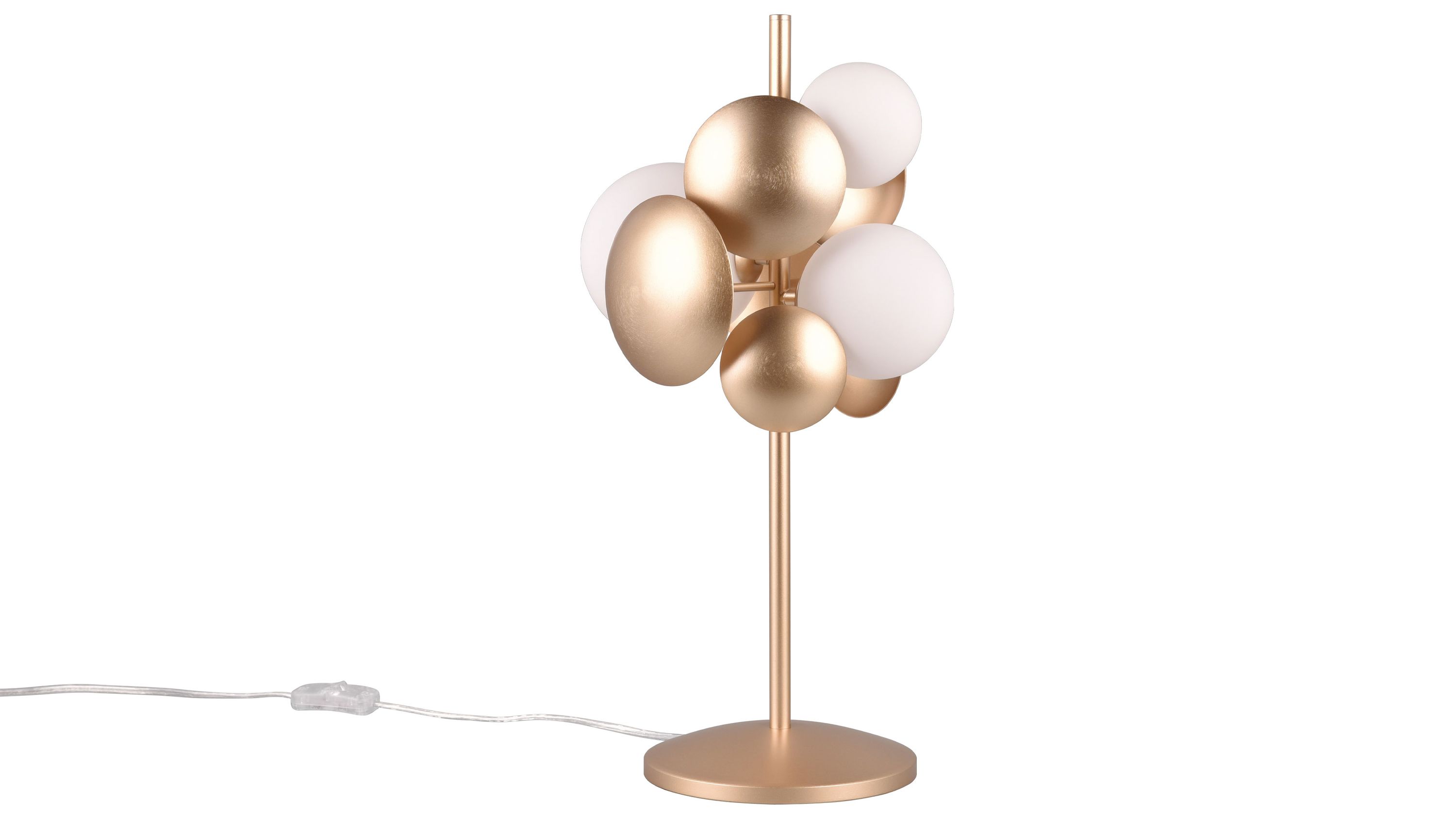 TRIO Tischleuchte Bubble Gold & Weiß  Höhe ca. 50 cm