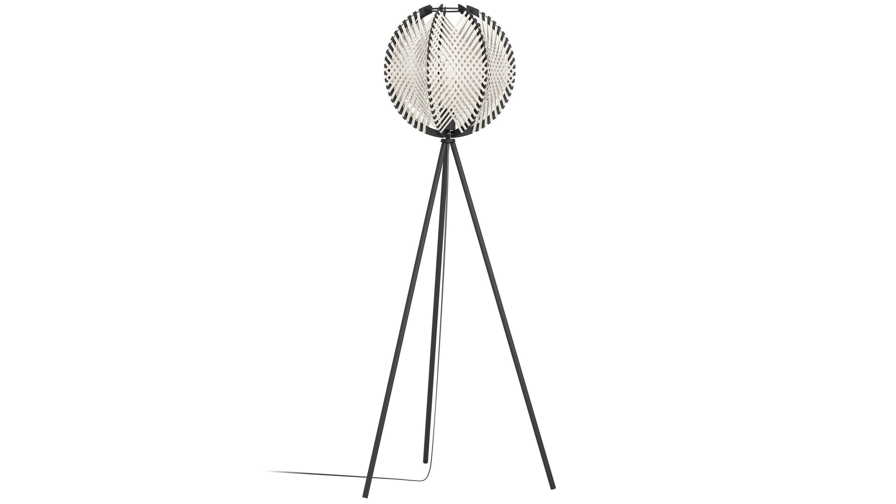 EGLO Stehleuchte Waverton Weiß & Schwarz - Höhe ca. 143 cm