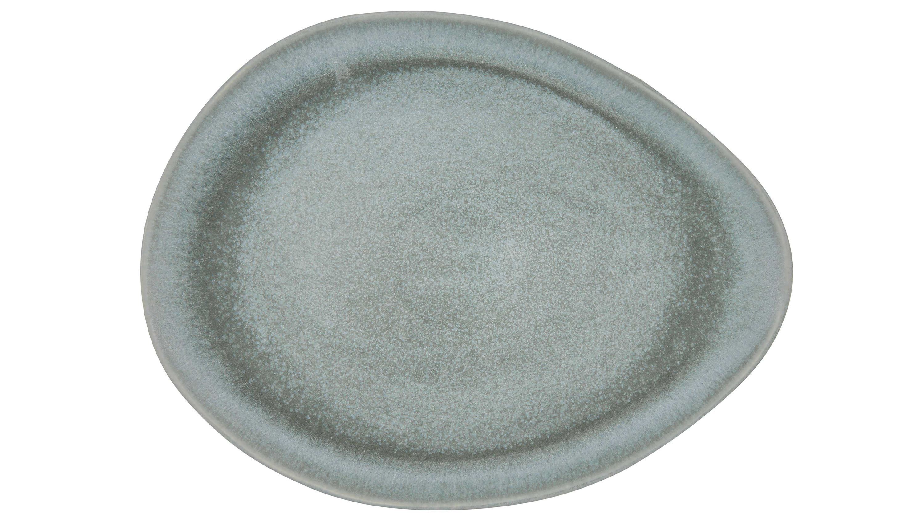 CREATABLE Pietra  XL-Platte graphitfarbenes Steinzeug  ca. 22 x 39 cm