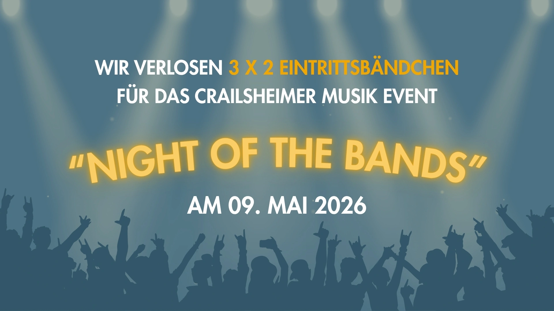 GEWINNSPIEL: 3x2 EINTRITTSBÄNDCHEN FÜR "THE NIGHT OF THE BANDS"