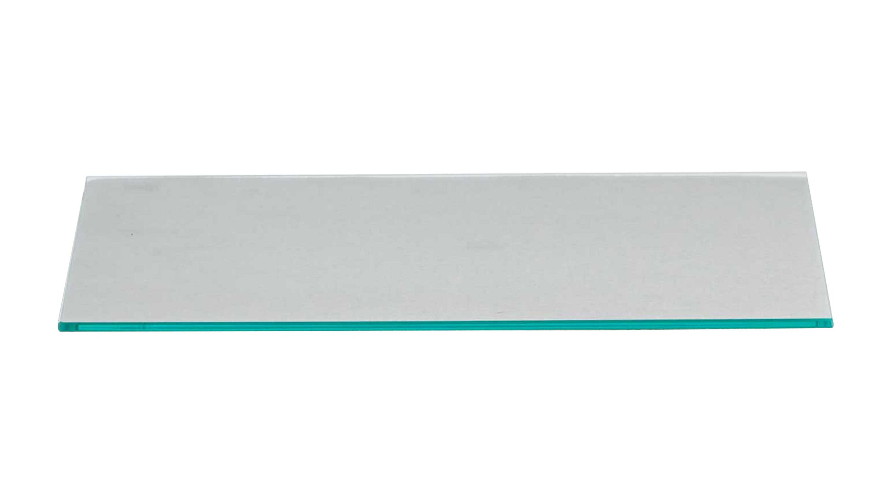 Rechteckige Glasablage mit klarer transparenter Oberfläche