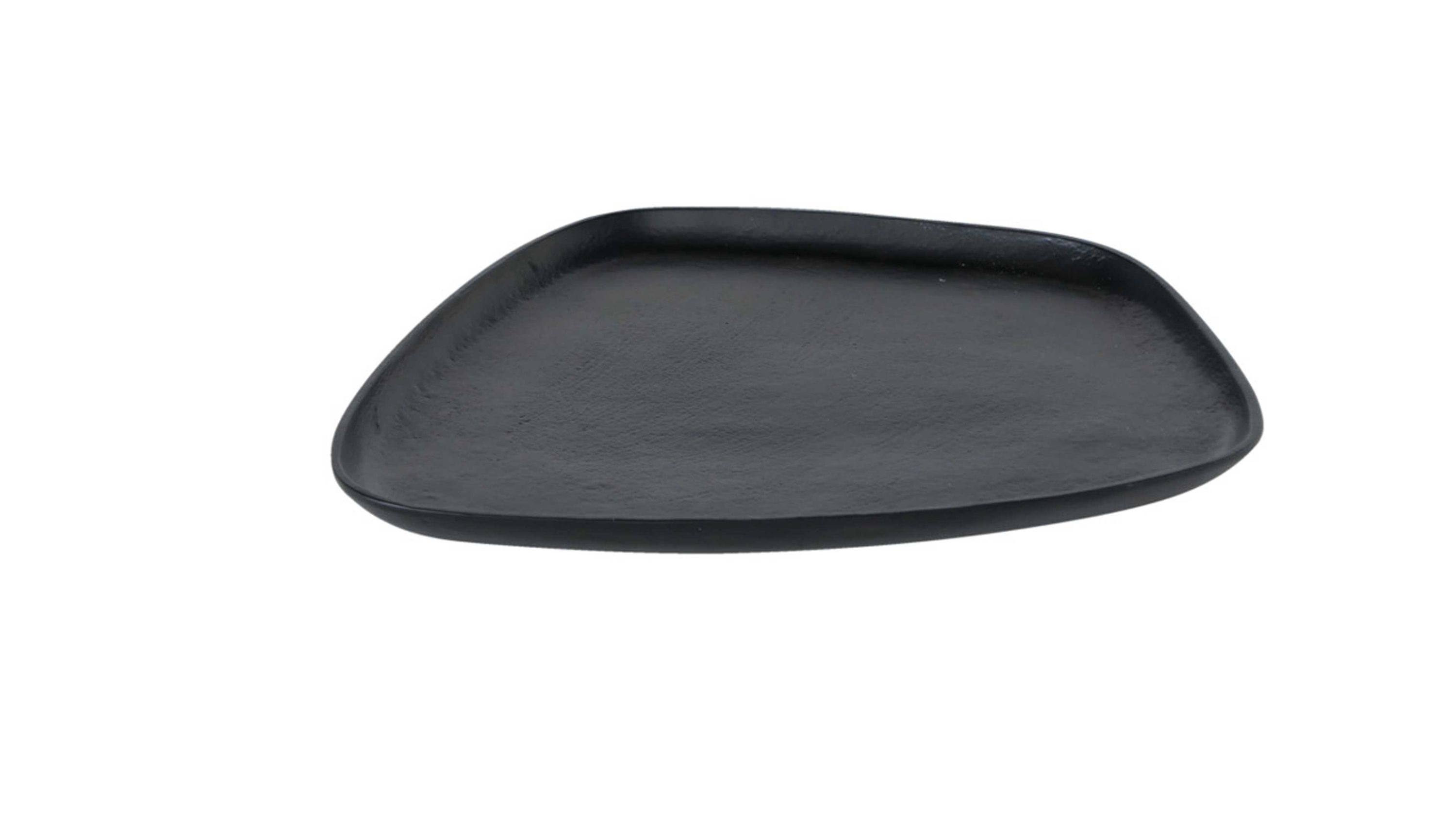 Tablett Marlisa schwarzes Aluminium - ca. 45 x 42 cm