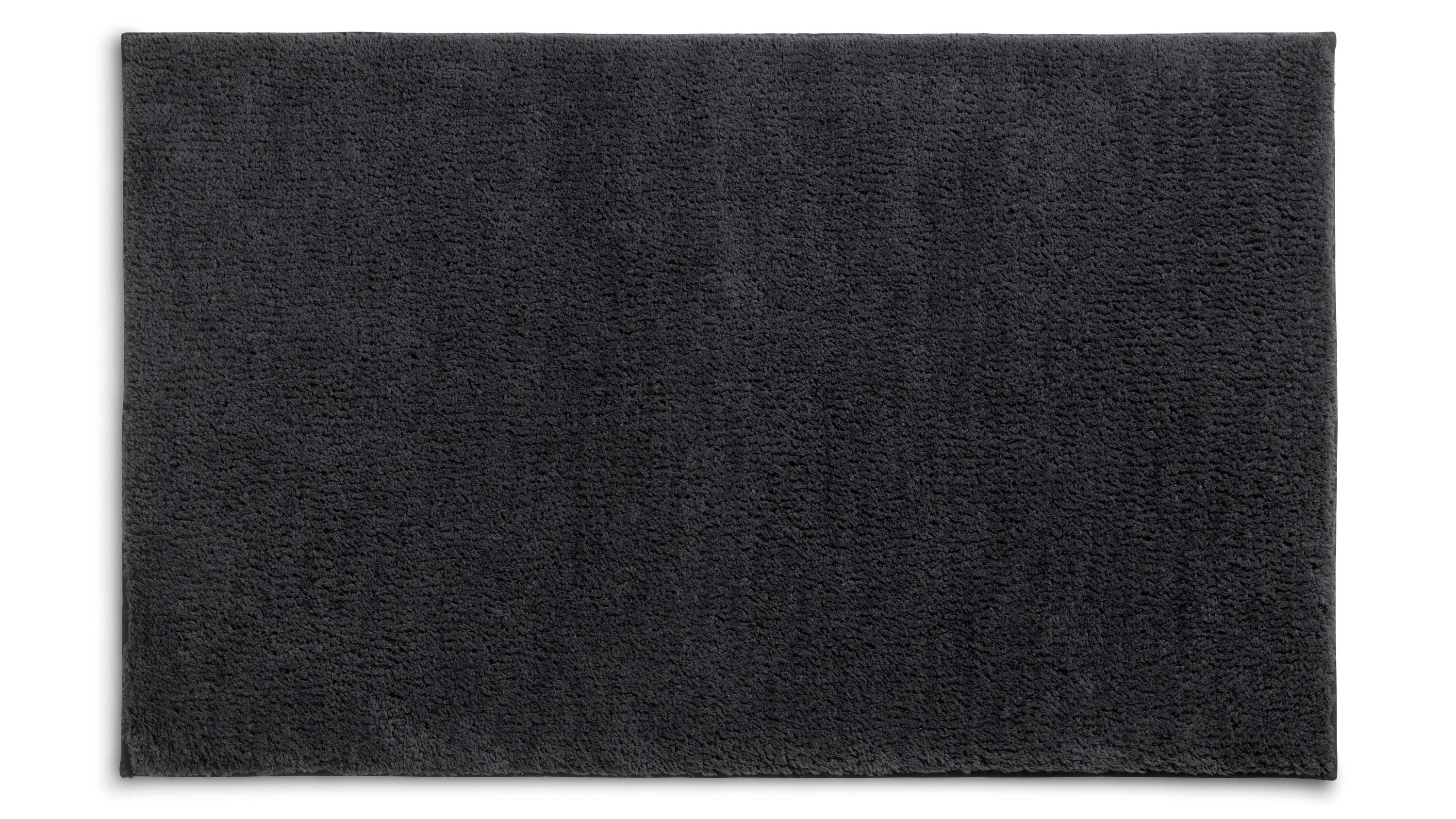 Dunkelgraue rechteckige Badematte Rechteckige Badematte in dunkelgrau mit weicher Oberfläche