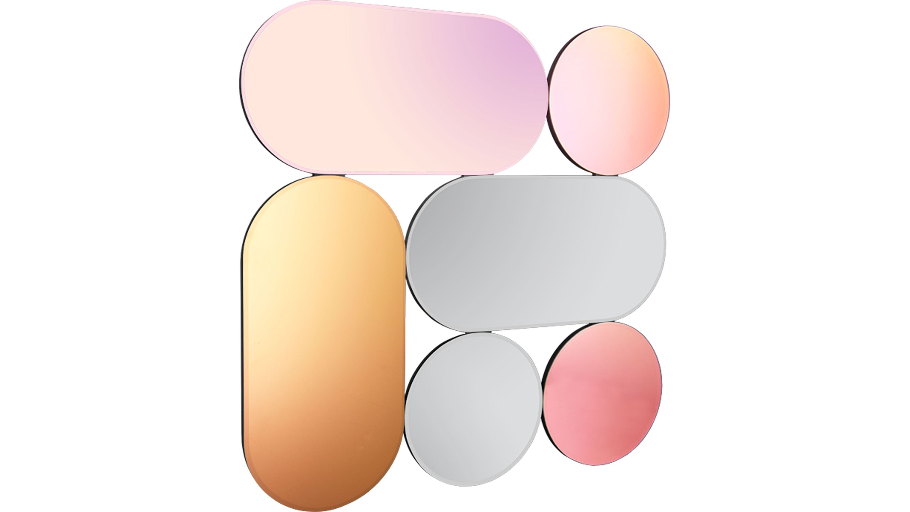 Dekospiegel Shiny Mehrfarbig - ca. 90 x 90 cm