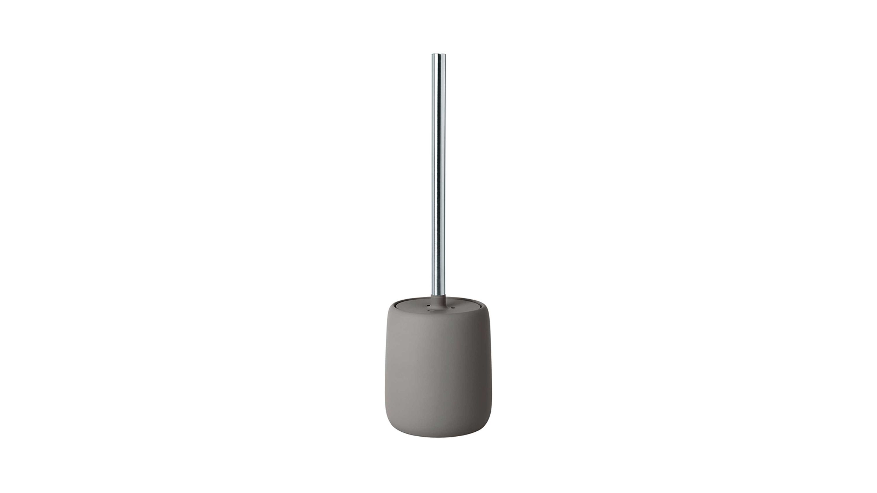 blomus WC-Garnitur Sono braungraue Keramik  Höhe ca. 39 cm