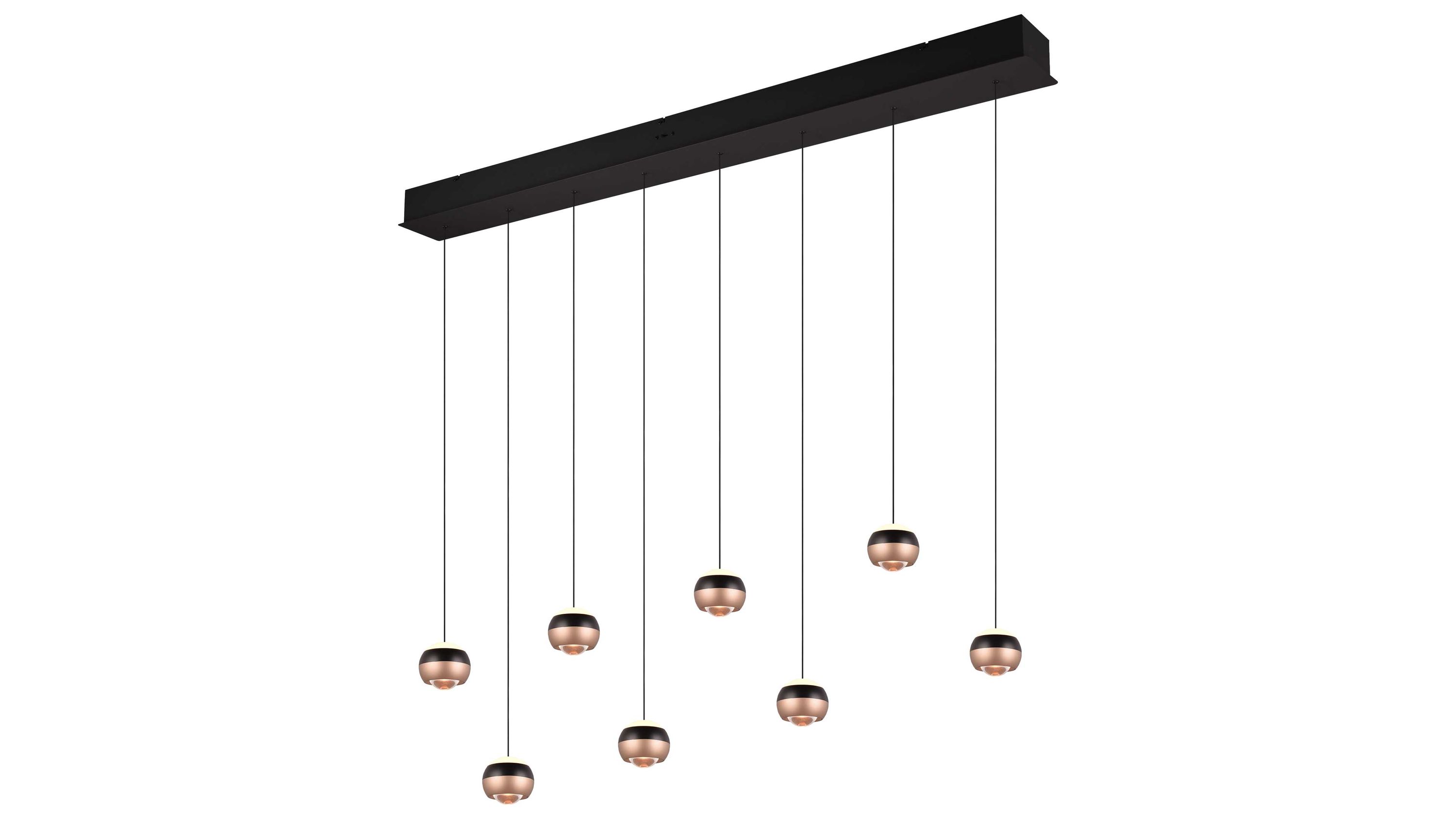 TRIO Leuchten Serie Orbit - Hängelampe mattschwarzes Metall - Länge ca. 150 cm