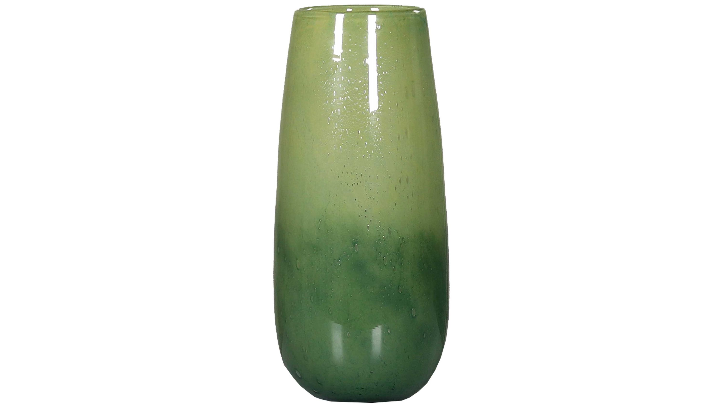Blumenvase grünes Glas - Höhe ca. 36 cm