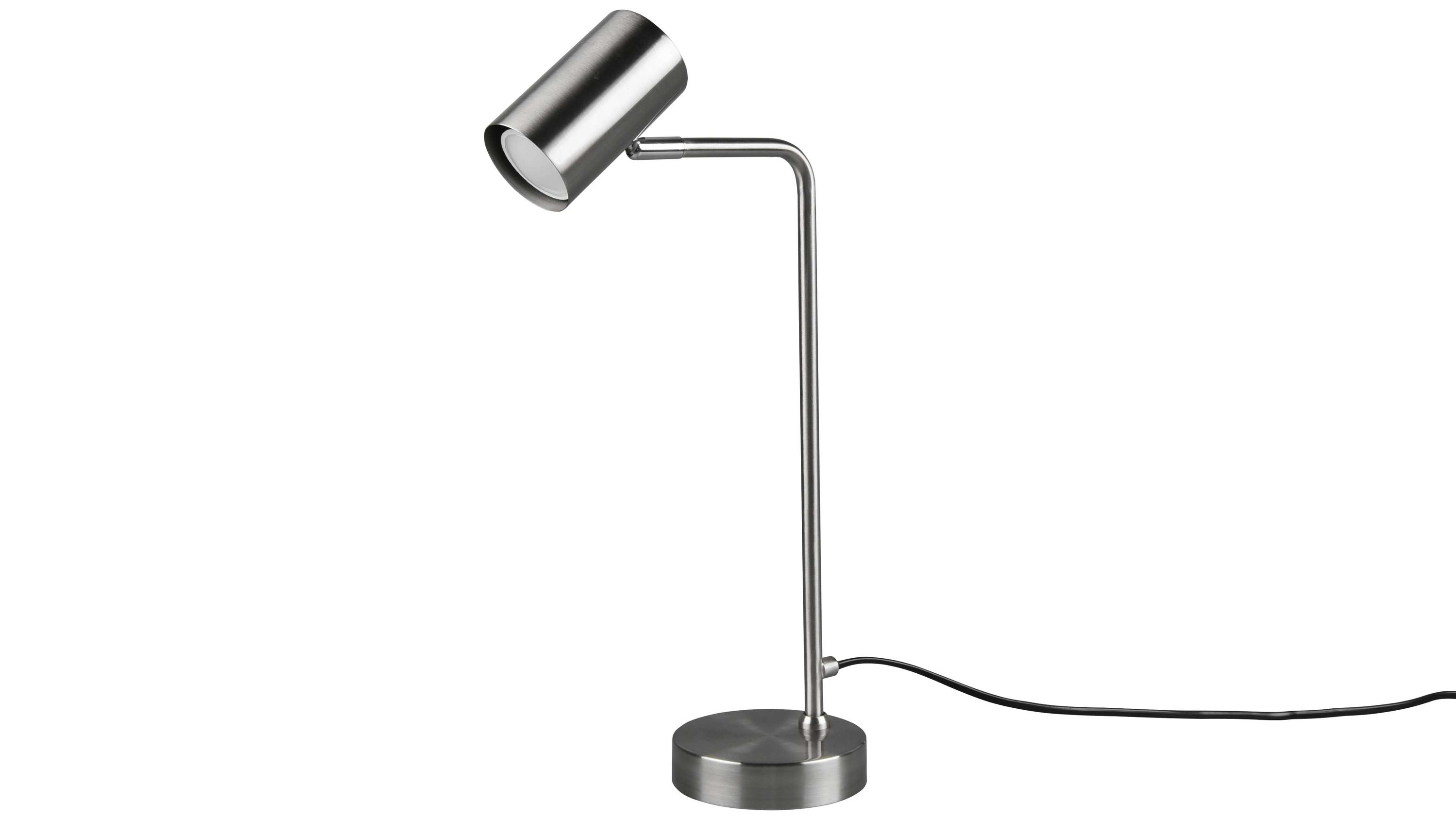 TRIO Leuchten Tischleuchte Marley nickelfarbenes Metall - Höhe ca. 45 cm
