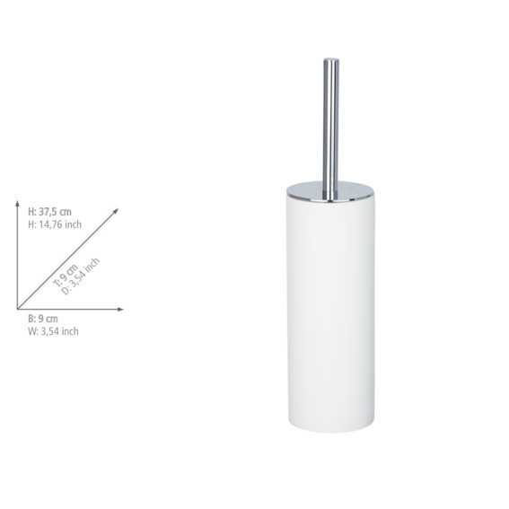 Maßskizze WC-Garnitur Ida mit Silikonbürste Maßskizze WC-Garnitur Ida in Weiß mit Bürste