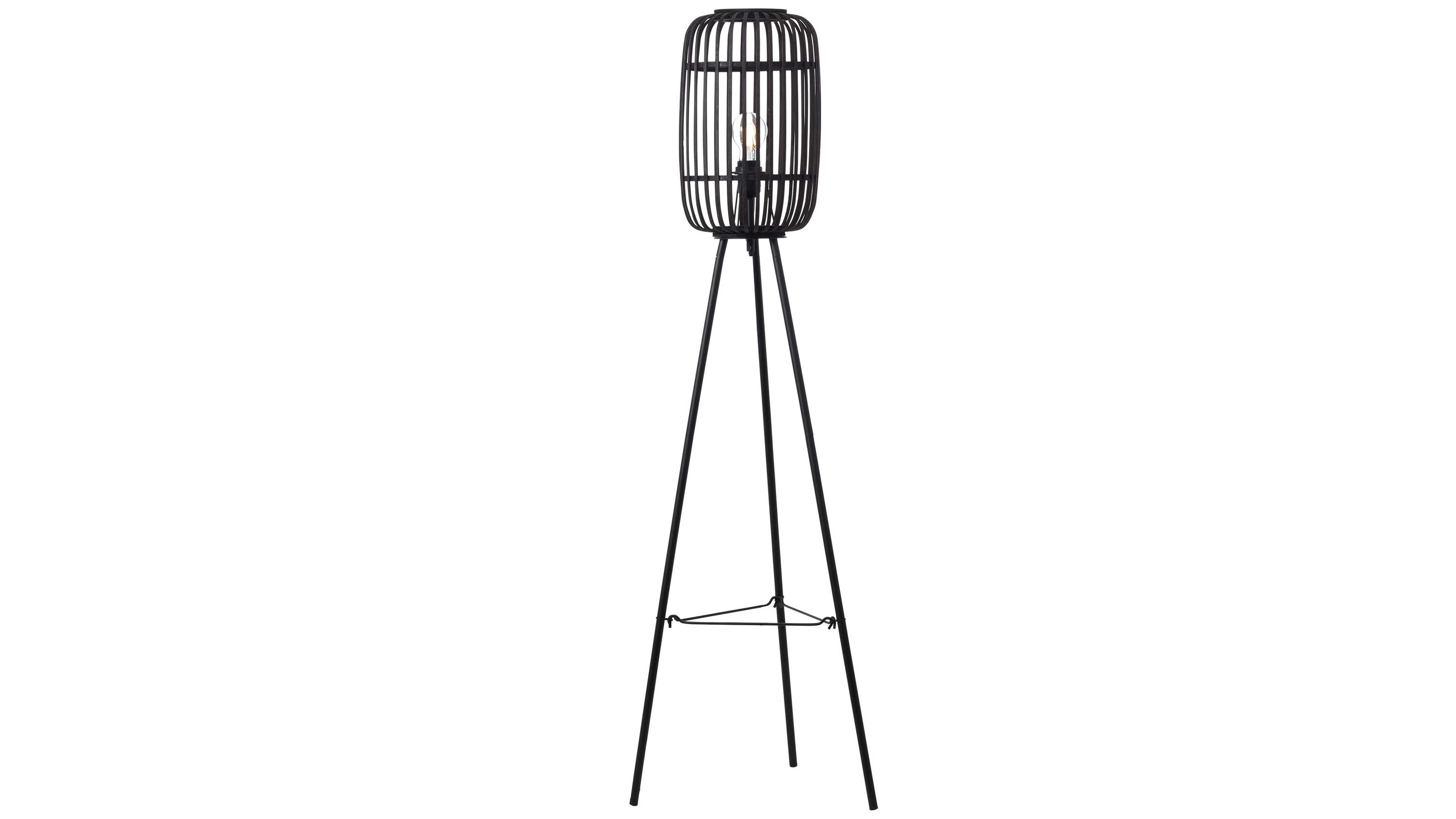 Brilliant Stehleuchte Woodrow dunkler Bambus & Metall - Höhe ca. 130 cm